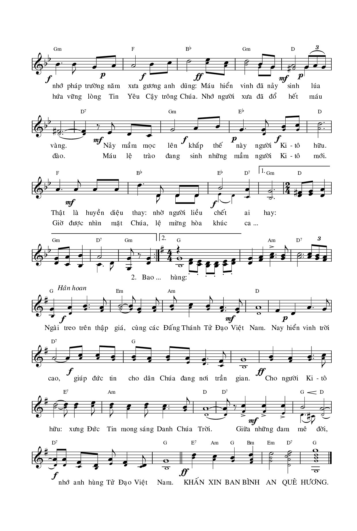 Trang 3 của Sheet nhạc PDF bài hát Hùng ca huyết sử - Phạm Đình Đài