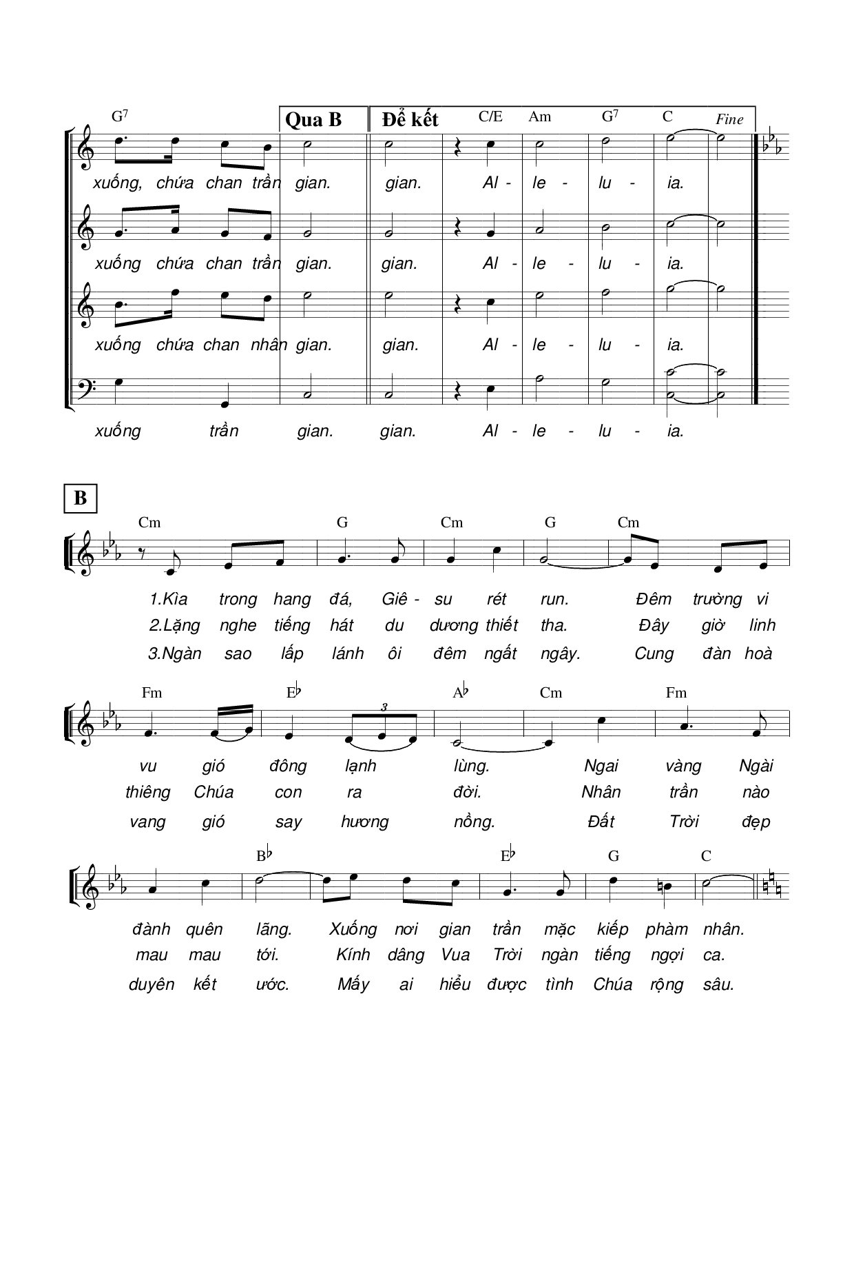 Trang 3 của Sheet nhạc PDF bài hát Bêlem tưng bừng - Hương Đan