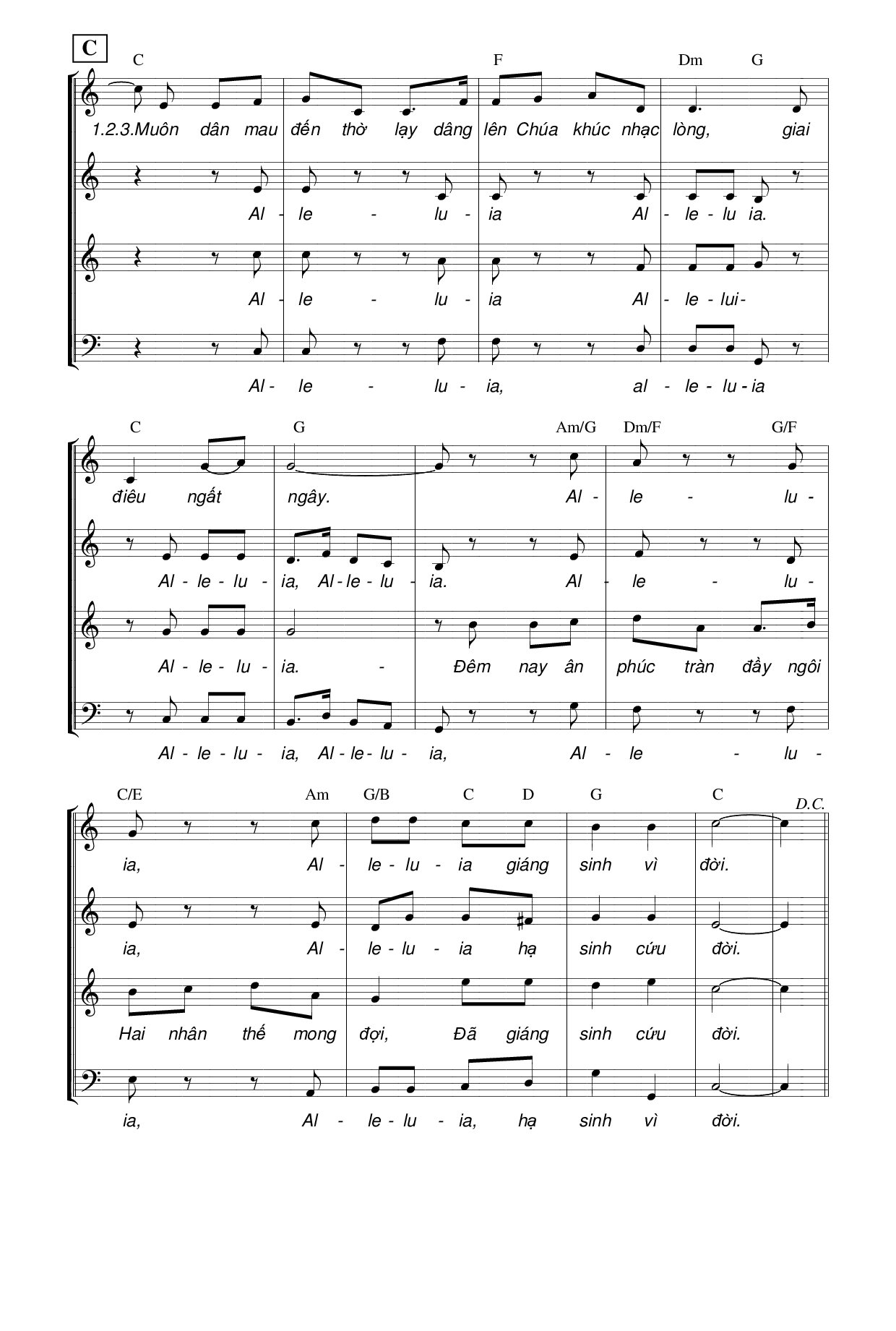 Trang 4 của Sheet nhạc PDF bài hát Bêlem tưng bừng - Hương Đan