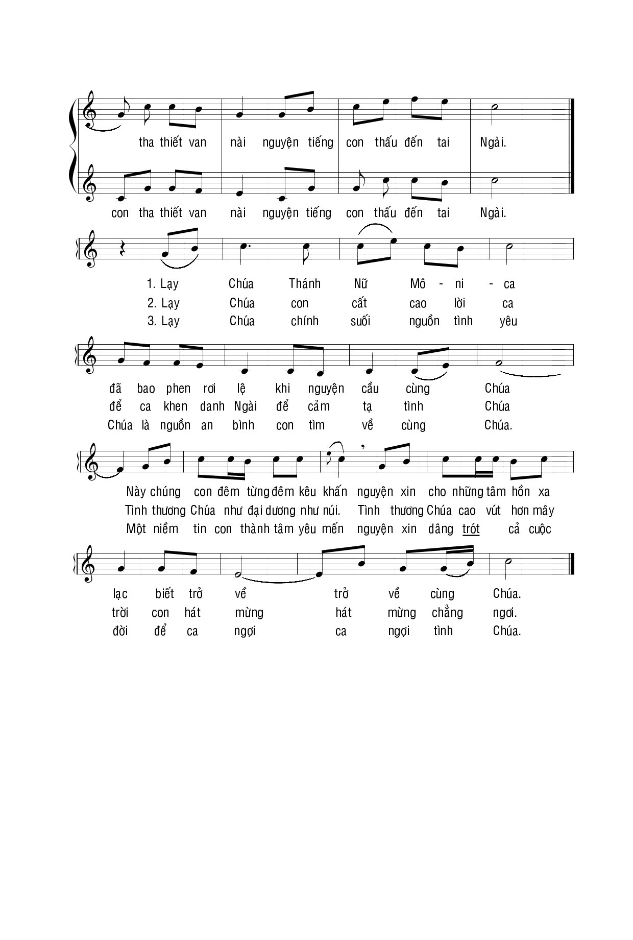 Trang 2 của Sheet nhạc PDF bài hát Mừng Thánh Monica - Hương Đan