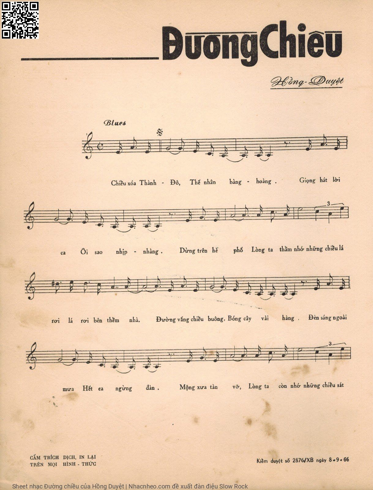 Trang 3 của Sheet nhạc PDF bài hát Đường chiều - Hồng Duyệt, 1.  Chiều xóa thành  đô, thế nhân bàng  hoàng. Dọng hát lời  ca, ôi sao nhịp  nhàng