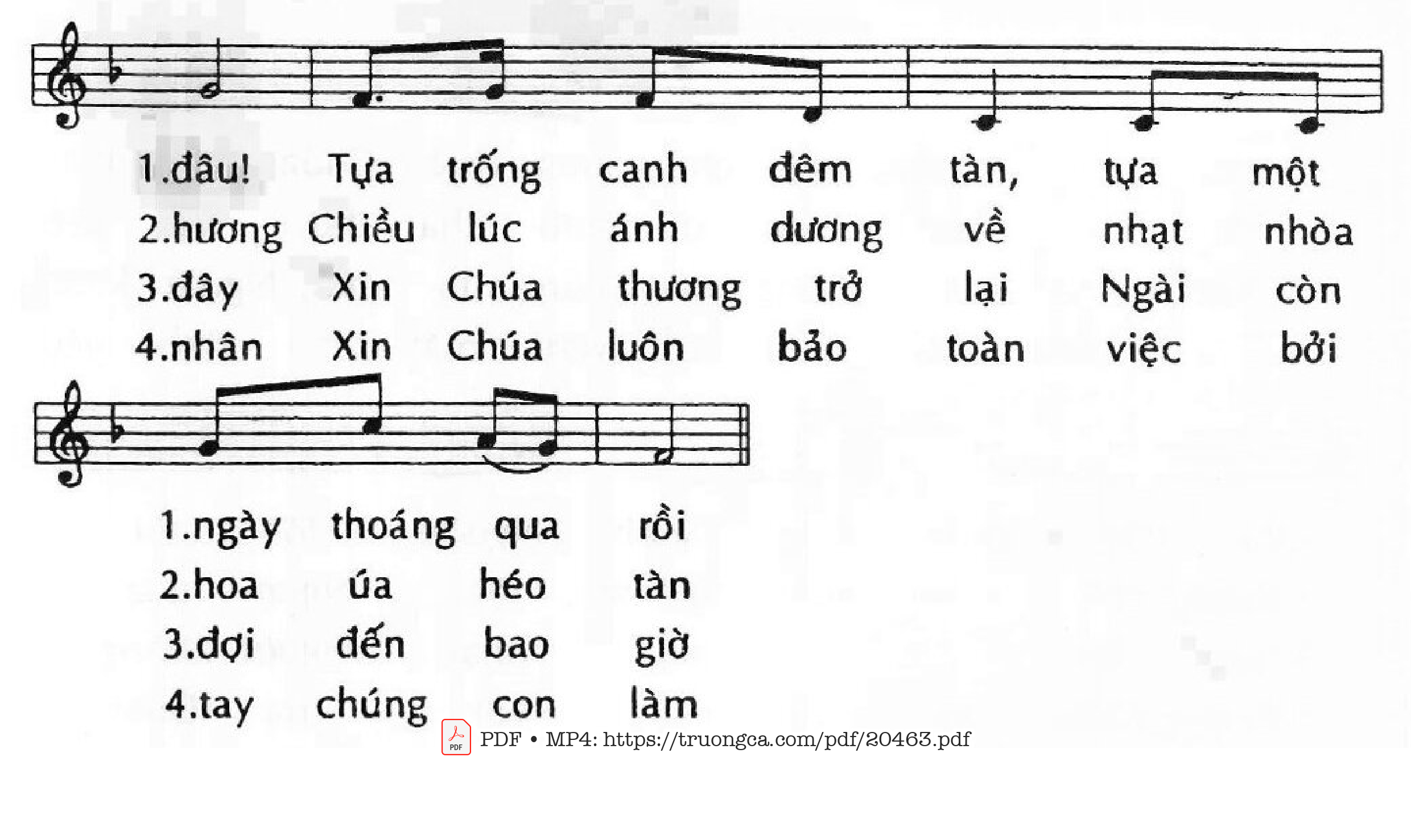 Lạy Chúa qua bao thế hệ Ngài vẫn là nơi chúng con ẩn nương, Trang 2