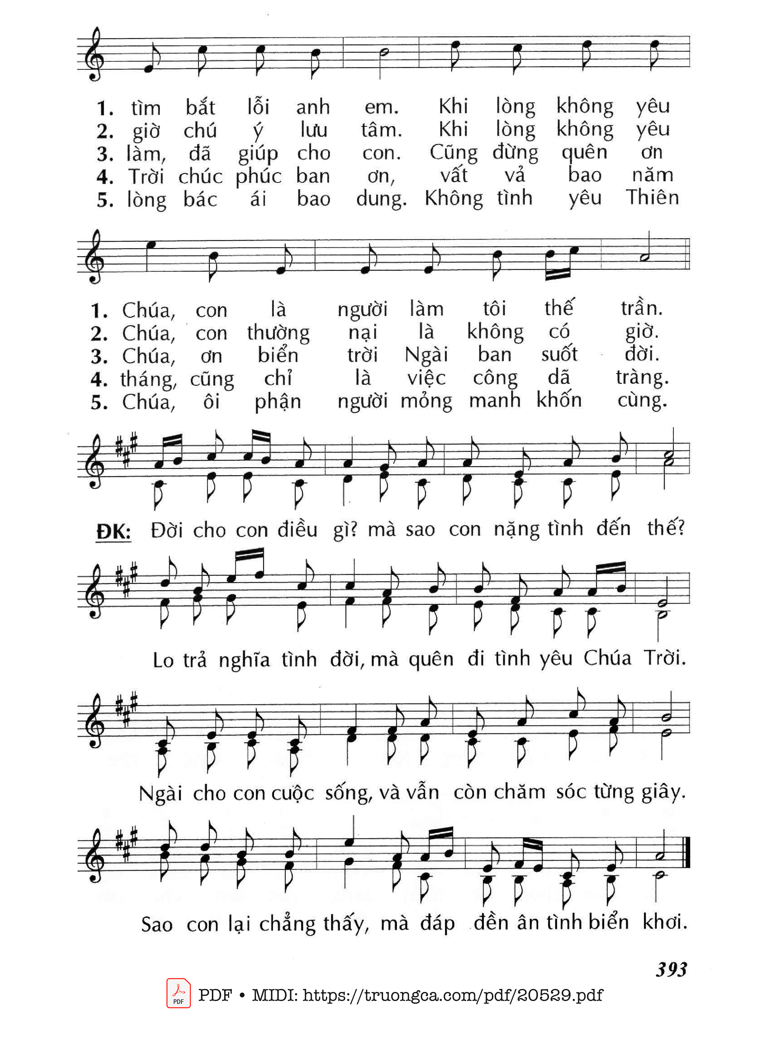 Trang 2 của Sheet nhạc PDF bài hát Đời Cho Con Điều Gì - Huy Hoàng