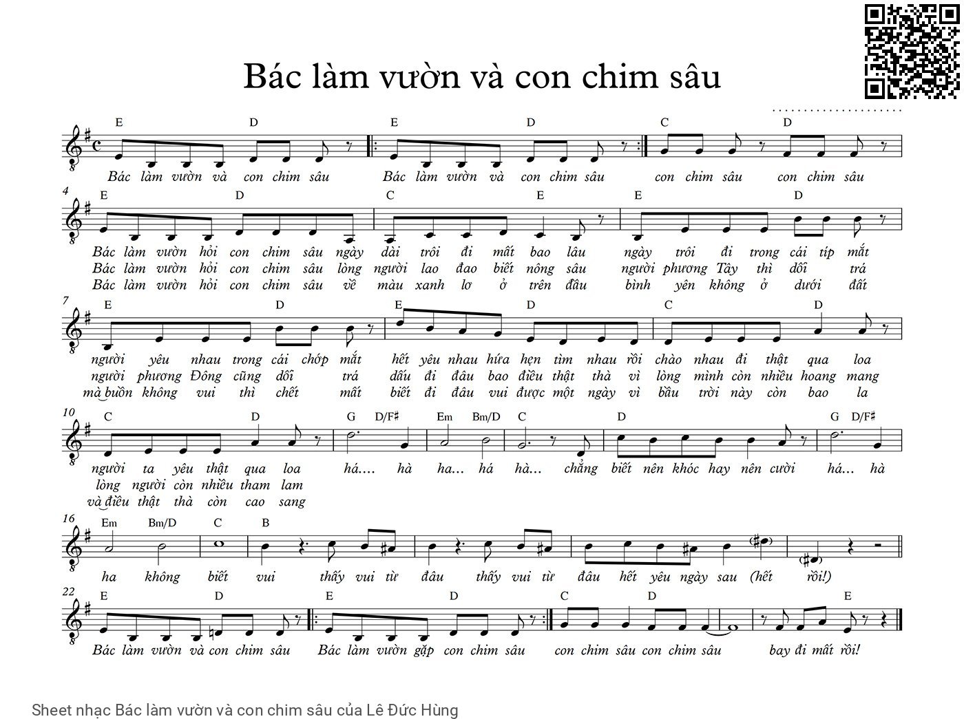 Bác làm vườn và con chim sâu