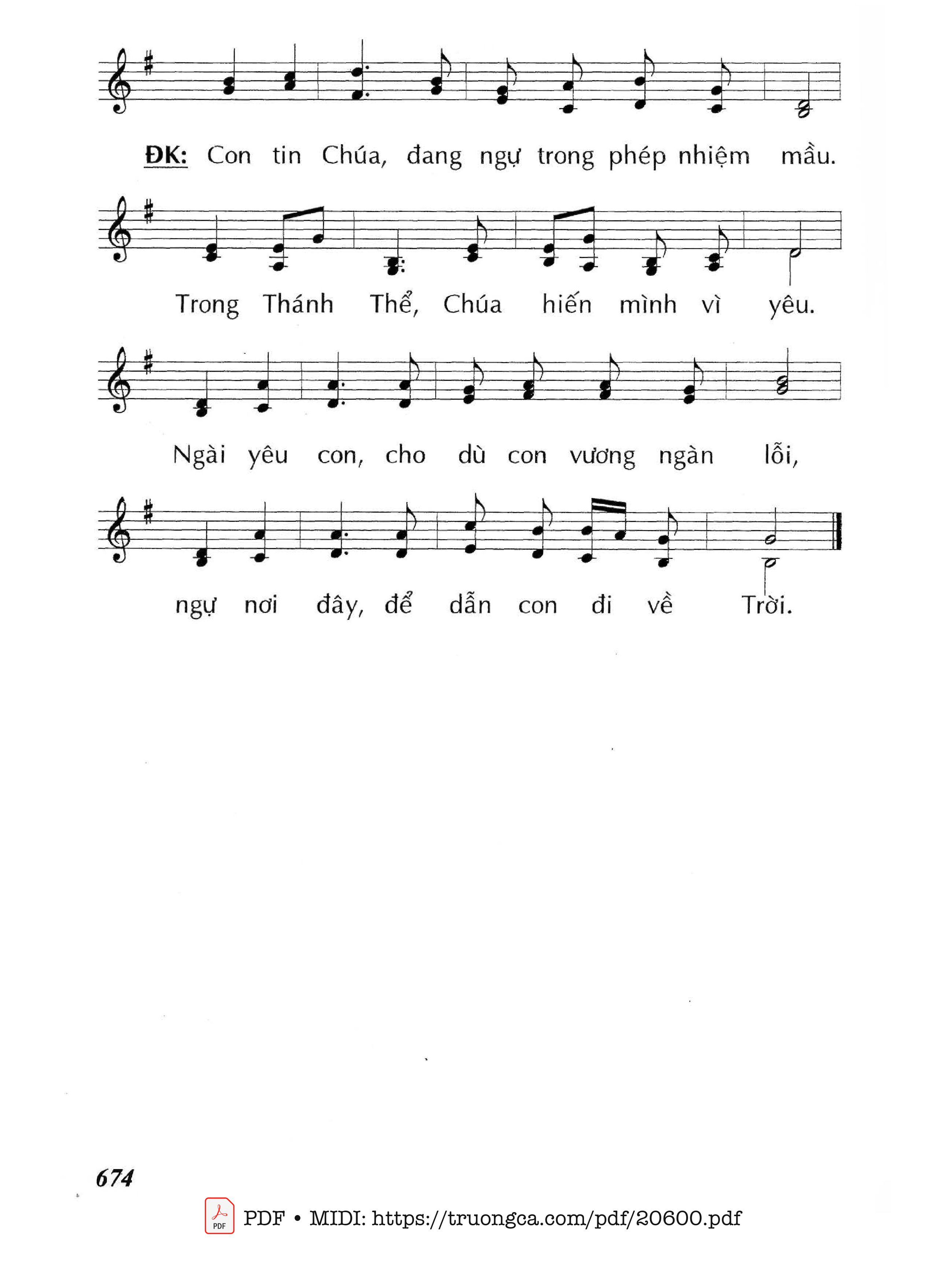 Trang 2 của Sheet nhạc PDF bài hát Dù mắt con không thấy - Huy Hoàng