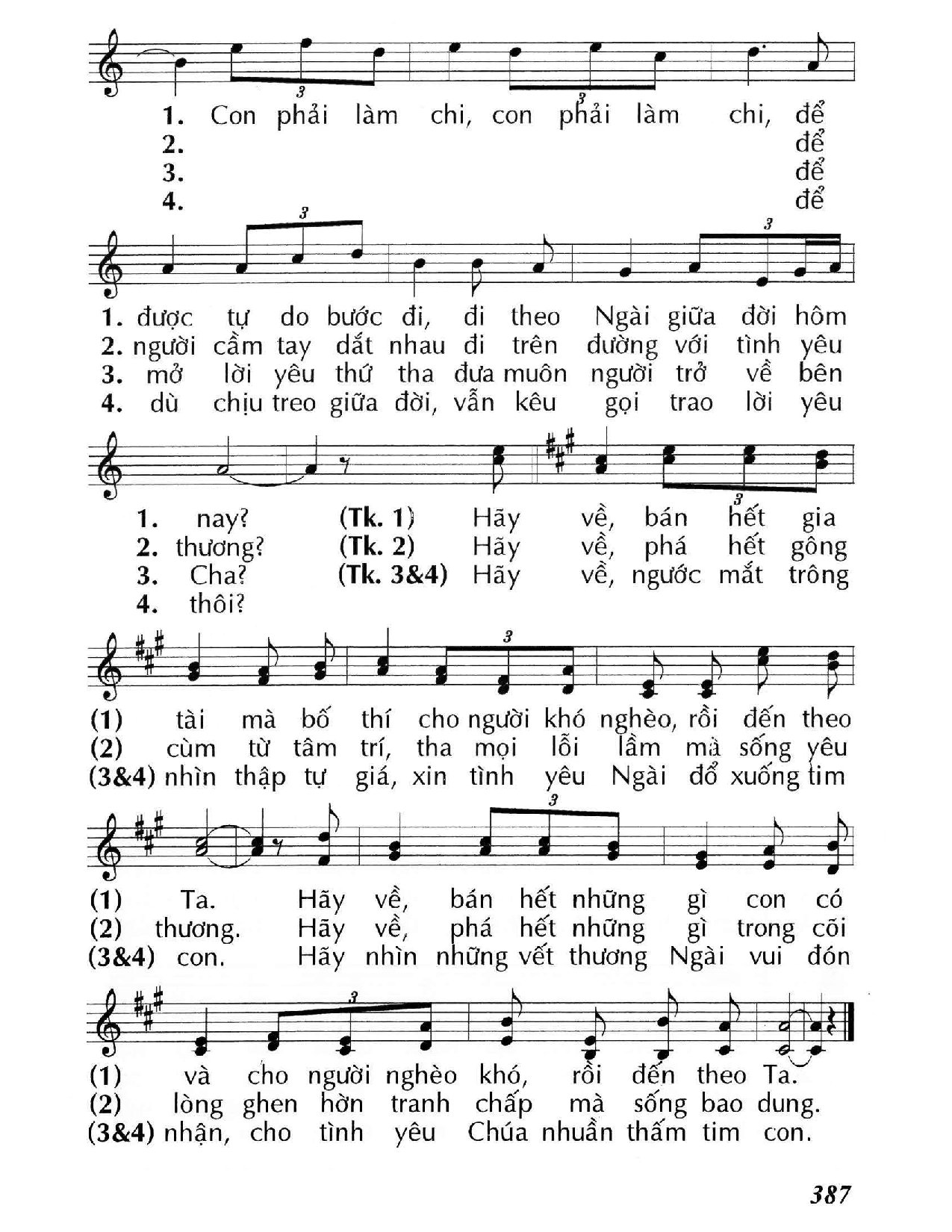 Trang 2 của Sheet nhạc PDF bài hát Con phải làm chi (Mc. 10) - Huy Hoàng