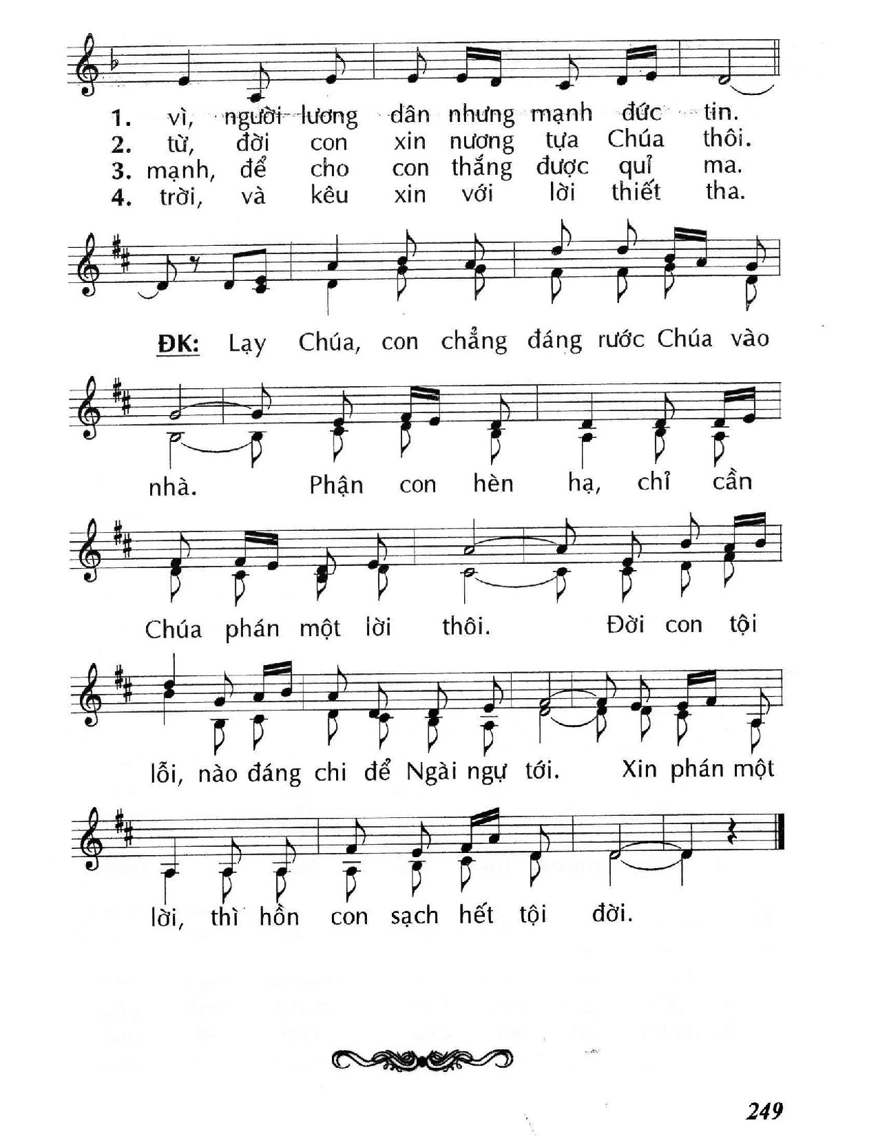 Trang 2 của Sheet nhạc PDF bài hát Con không đáng Chúa đến thăm (Lc. 7) - Huy Hoàng