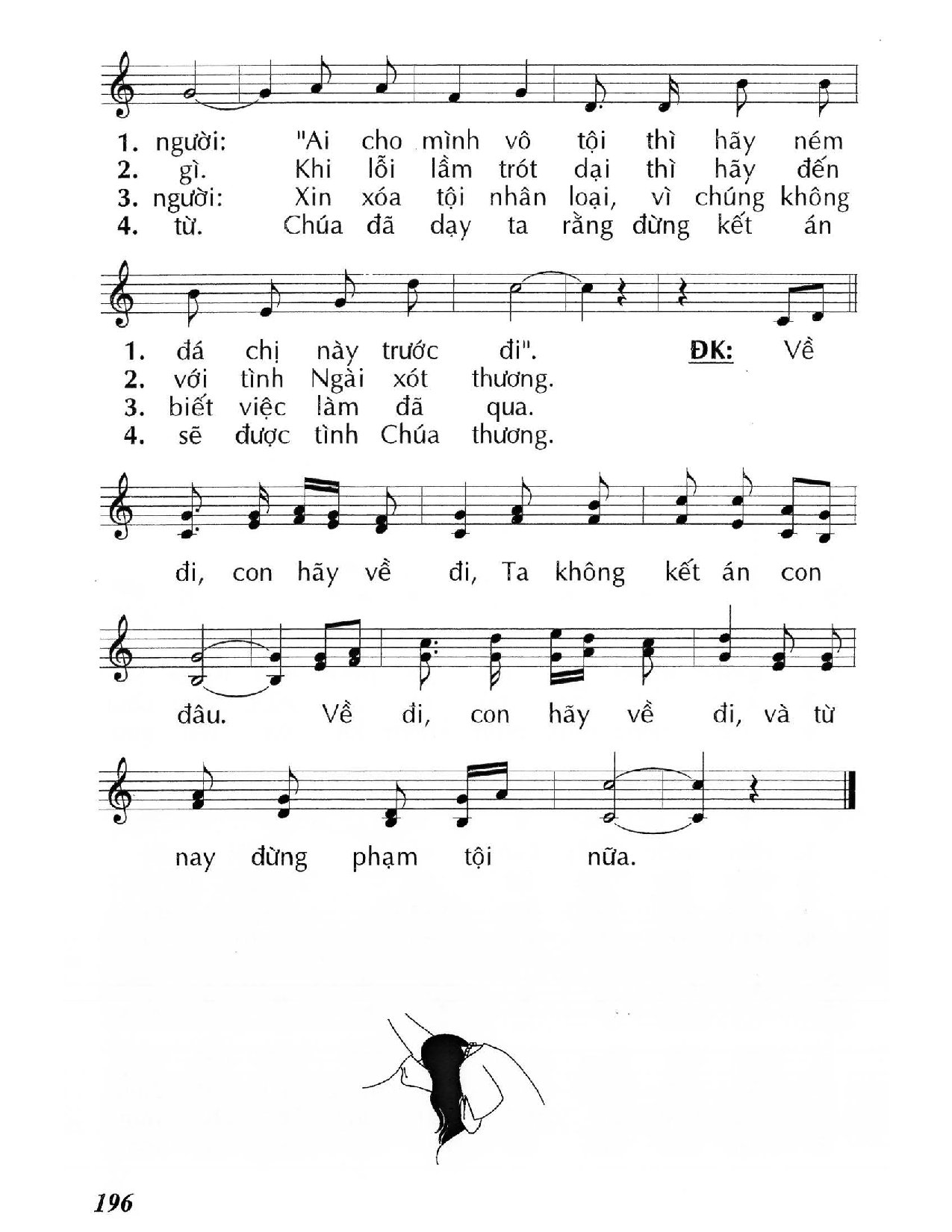 Trang 2 của Sheet nhạc PDF bài hát Ta không kết án con (Ga. 8) - Huy Hoàng