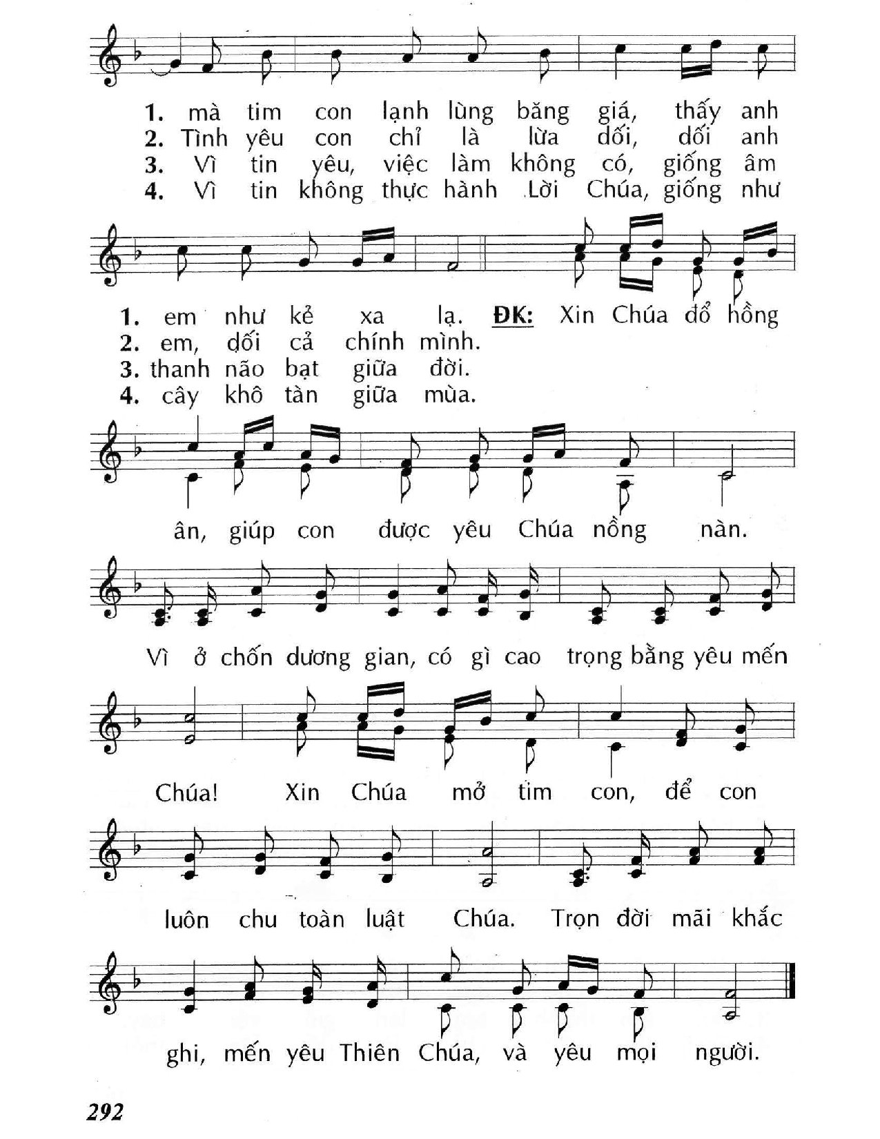 Trang 2 của Sheet nhạc PDF bài hát Xin Chúa ban tràn ơn (Lc. 10) - Huy Hoàng