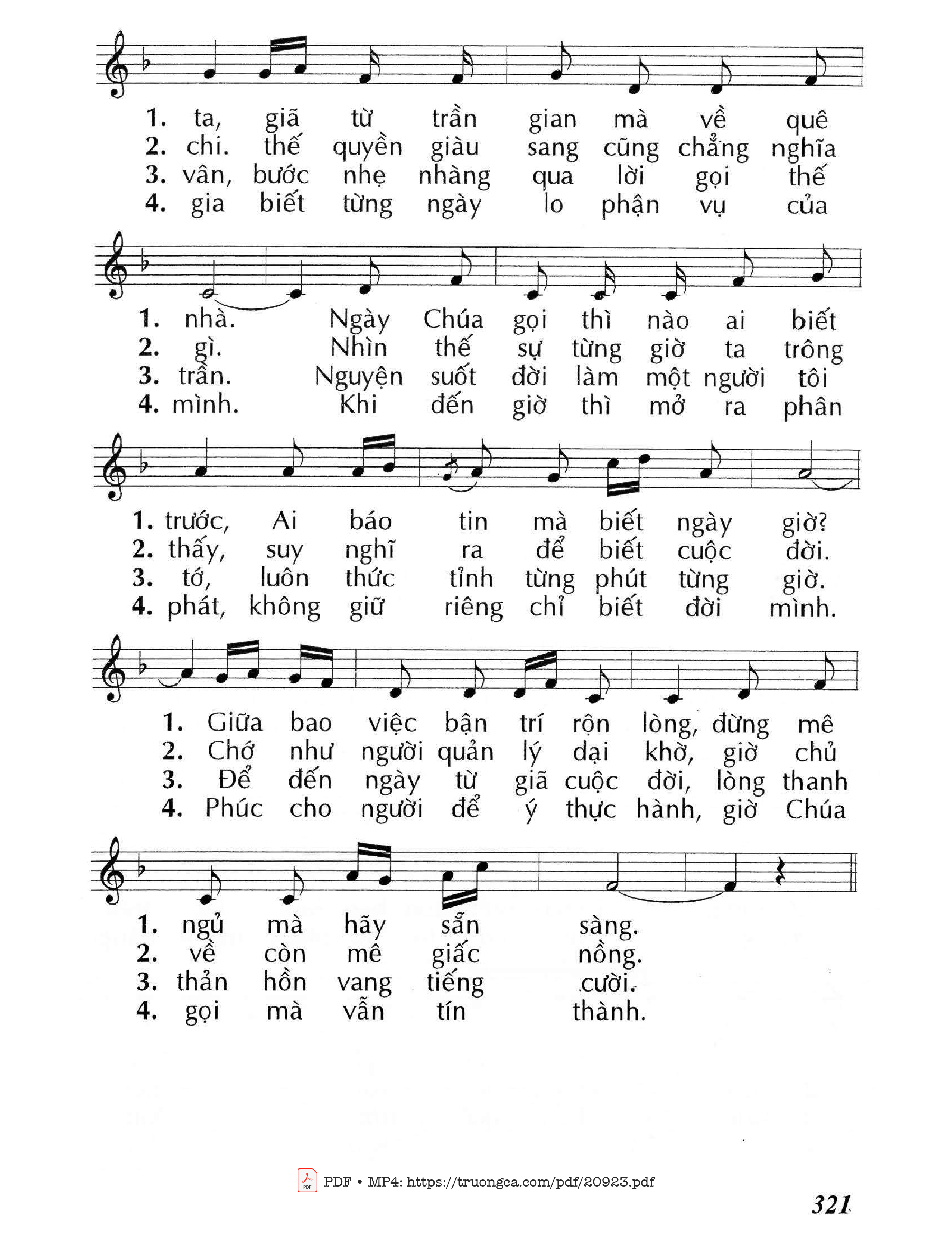 Trang 2 của Sheet nhạc PDF bài hát Hãy tỉnh thức sẵn sàng (Lc. 12) - Huy Hoàng