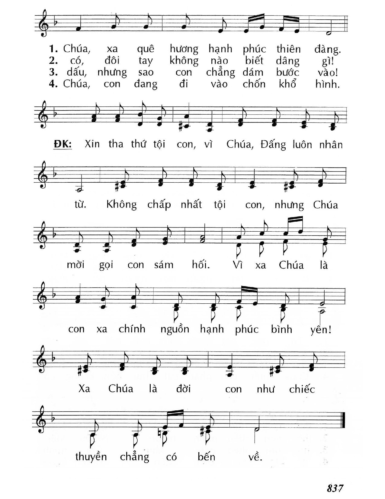 Trang 2 của Sheet nhạc PDF bài hát Xin tha thứ tội con - Huy Hoàng