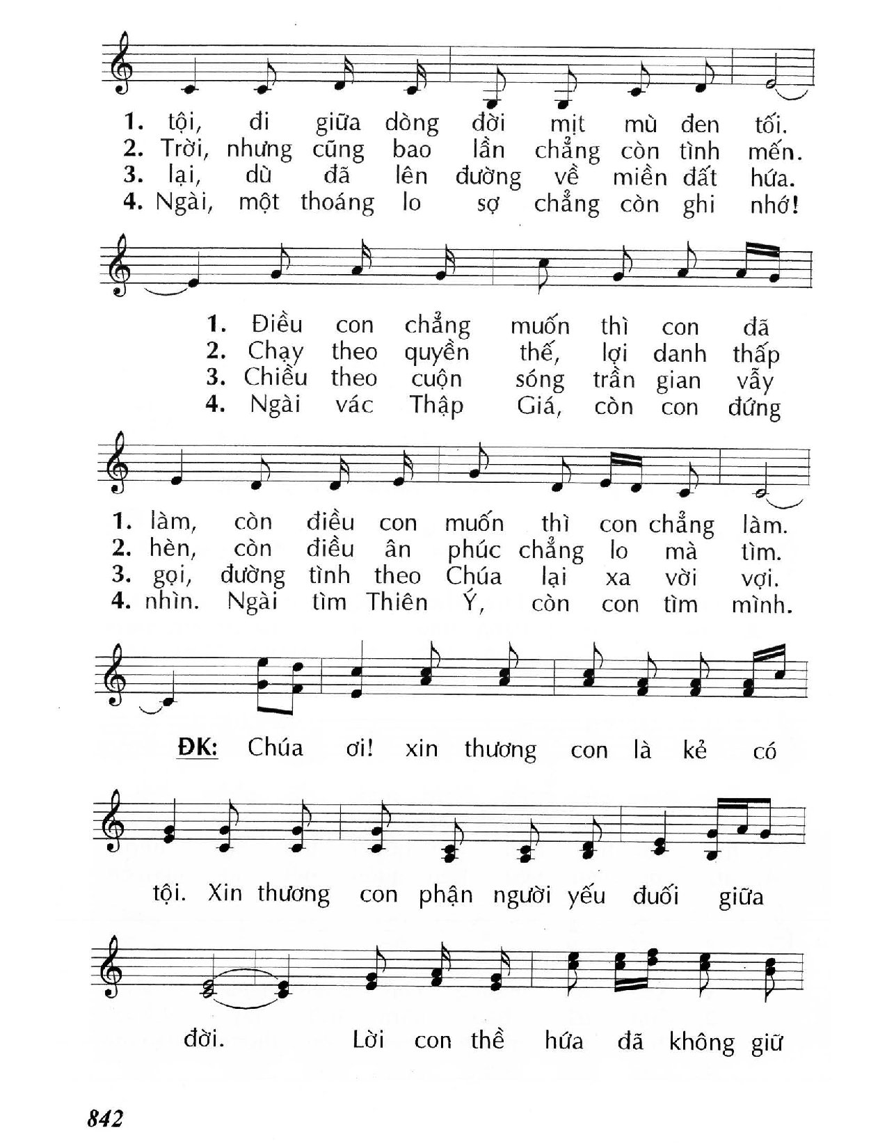 Trang 2 của Sheet nhạc PDF bài hát Xin thương xót con - Huy Hoàng