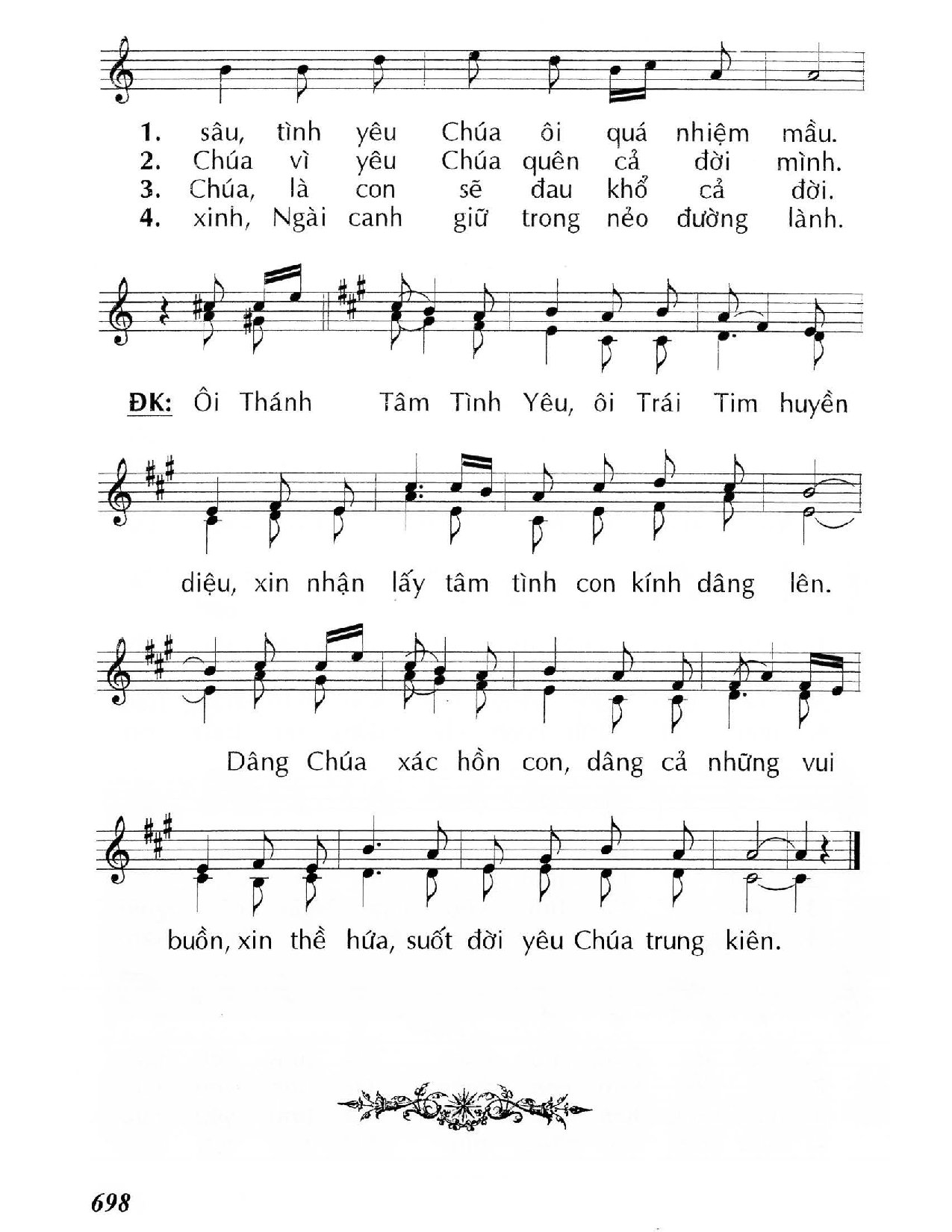 Trang 2 của Sheet nhạc PDF bài hát Ôi Thánh Tâm tình yêu - Huy Hoàng