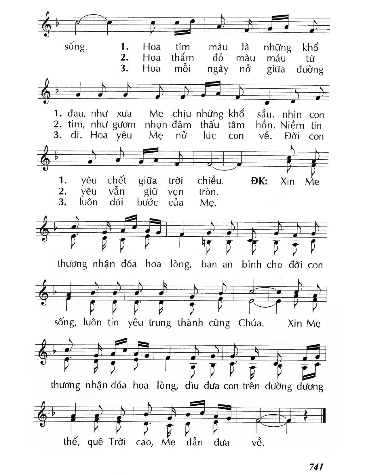 Trang 2 của Sheet nhạc PDF bài hát Mẹ ơi! Con dâng lên Mẹ - Huy Hoàng