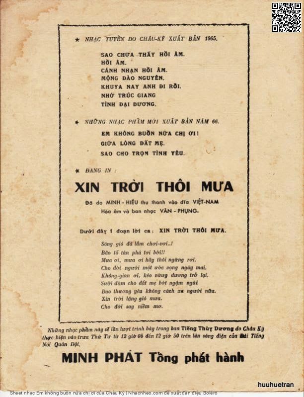 Trang 4 của Sheet nhạc PDF bài hát Em không buồn nữa chị ơi - Châu Kỳ, 1. Em  không buồn nữa chị ơi. Em  không buồn nữa chị  ơi Vì đau thương quen  rồi, tìm quên trong nụ cười