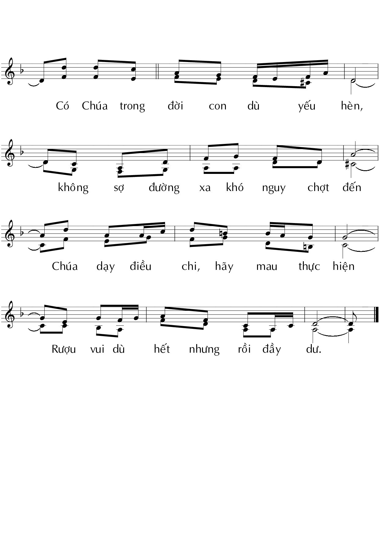 Trang 2 của Sheet nhạc PDF bài hát Có Chúa đời bình an (CN 2 TN C) – Huy Hoàng - Huy Hoàng