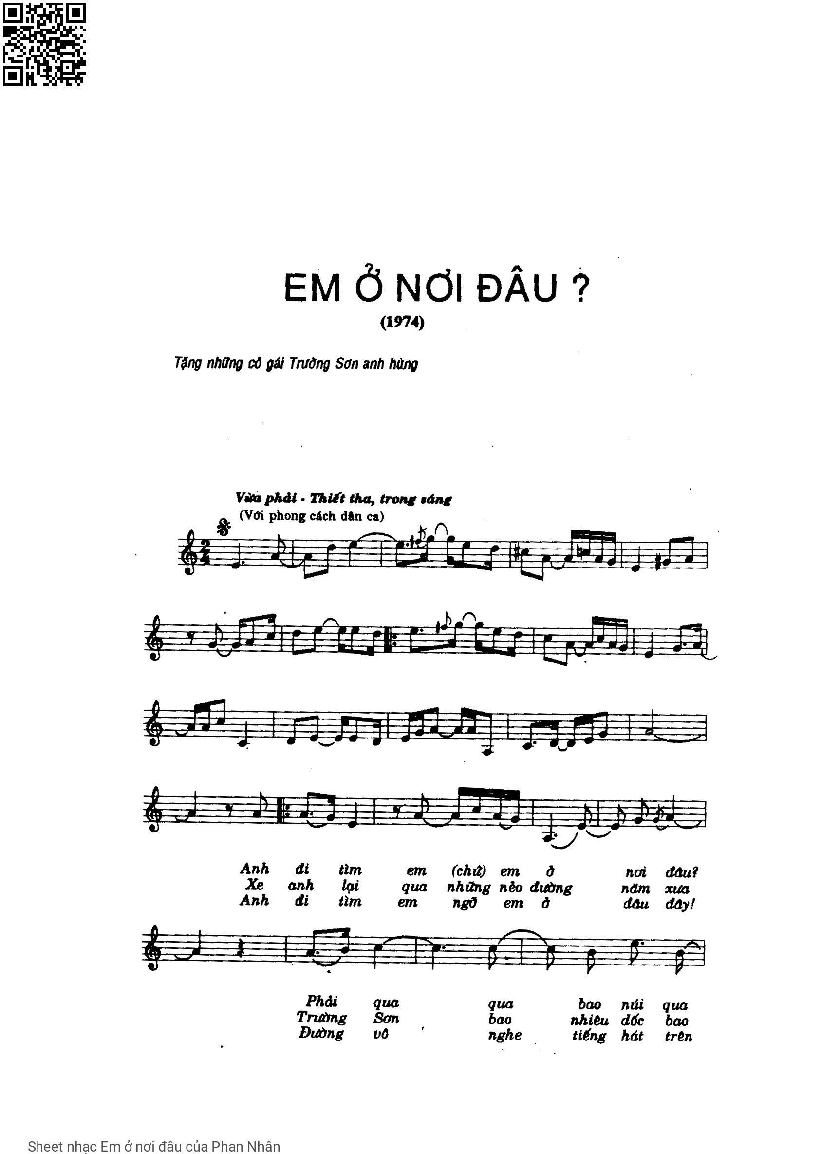 Em ở nơi đâu - Phan Nhân