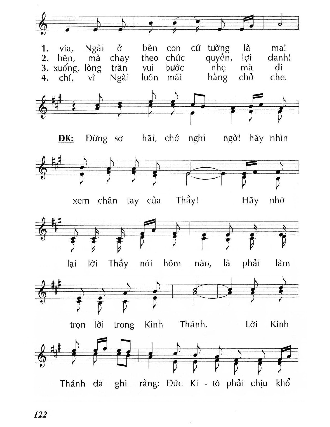 Trang 2 của Sheet nhạc PDF bài hát Đừng sợ hãi, chớ nghi ngờ - Huy Hoàng