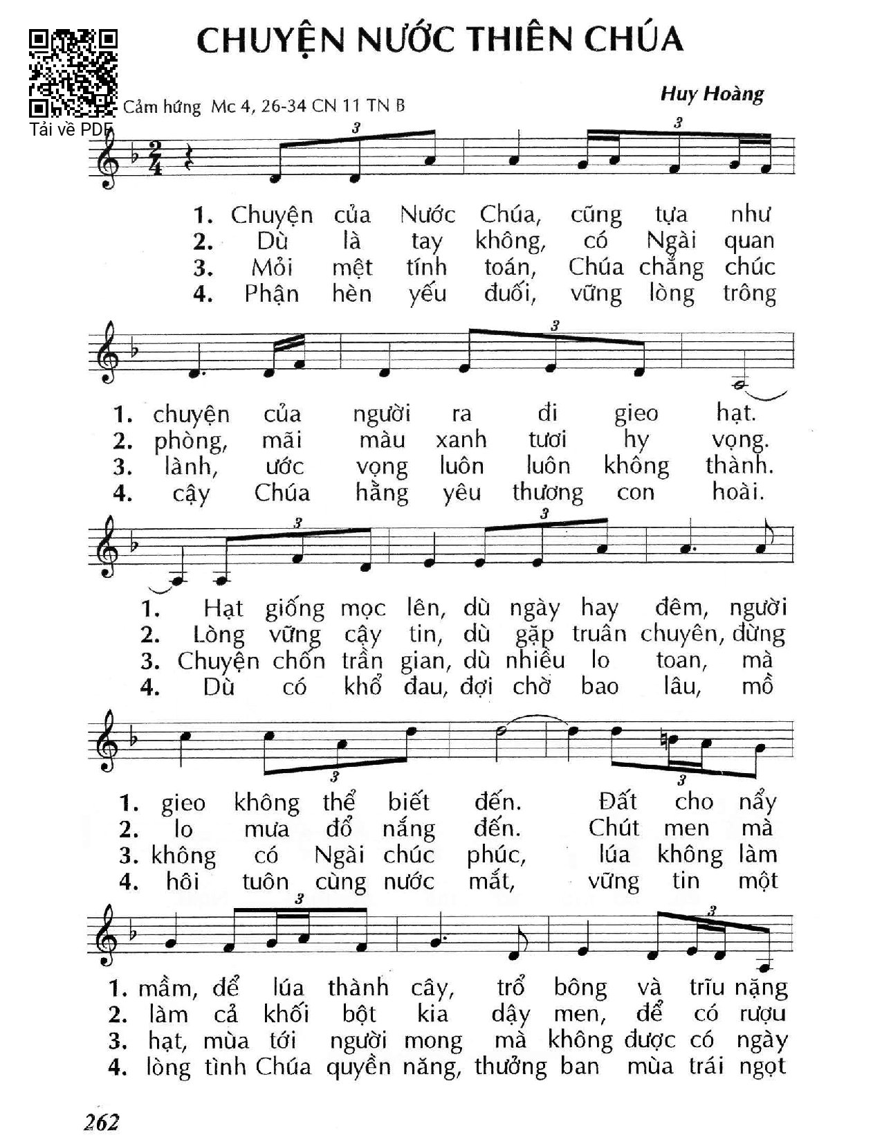 Sheet nhạc PDF bài Chuyện Nước Thiên Chúa
