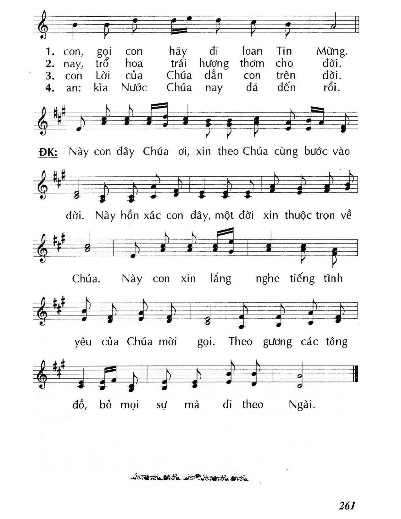 Trang 2 của Sheet nhạc PDF bài hát Chúa gọi các Tông đồ (Mt. 9) - Huy Hoàng