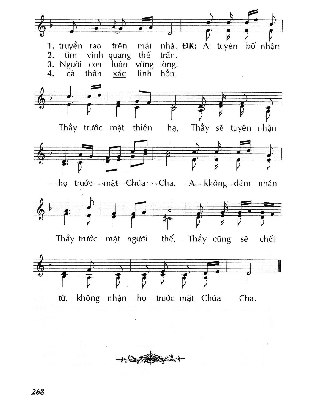 Trang 2 của Sheet nhạc PDF bài hát Ai tuyên xưng Thầy (Mt. 10) - Huy Hoàng