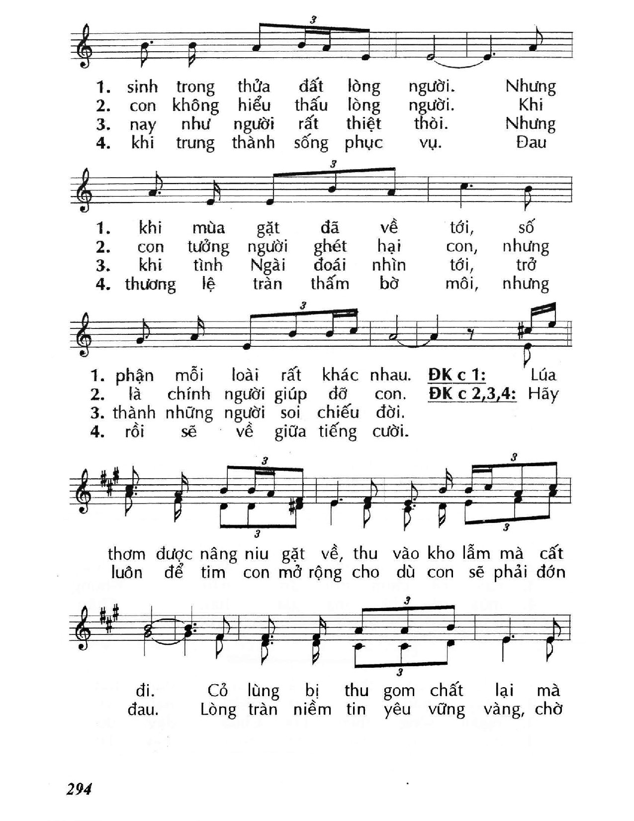 Trang 2 của Sheet nhạc PDF bài hát Lúa và cỏ lùng (Mt. 13) - Huy Hoàng