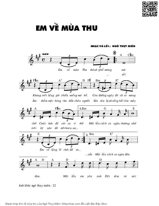 Em về mùa thu - Ngô Thụy Miên