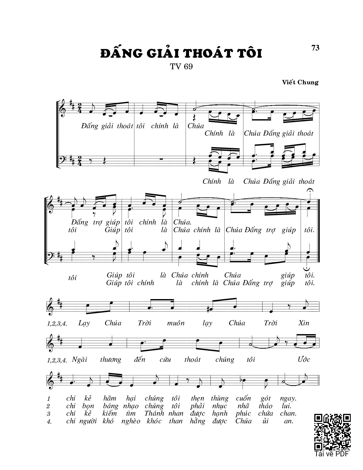 Sheet nhạc PDF bài Đấng giải thoát tôi