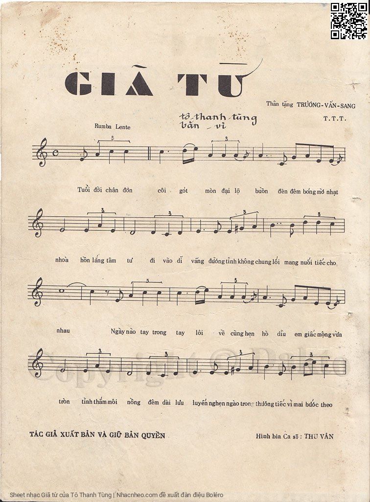 Trang 2 của Sheet nhạc PDF bài hát Giã từ - Tô Thanh Tùng, 1. Tuổi đời chân đơn  côi gót mòn đại lộ  buồn