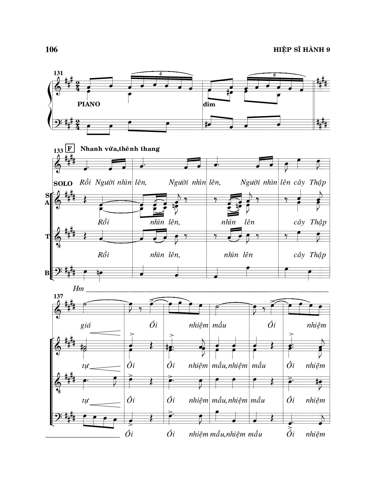 Trang 9 của Sheet nhạc PDF bài hát Hiệp sĩ hành - Viết Chung