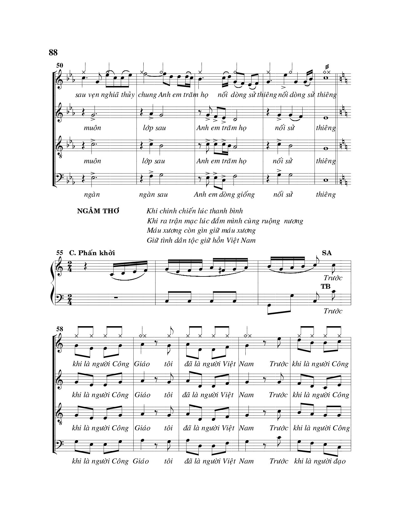 Trang 4 của Sheet nhạc PDF bài hát Người Công giáo Việt Nam - Viết Chung