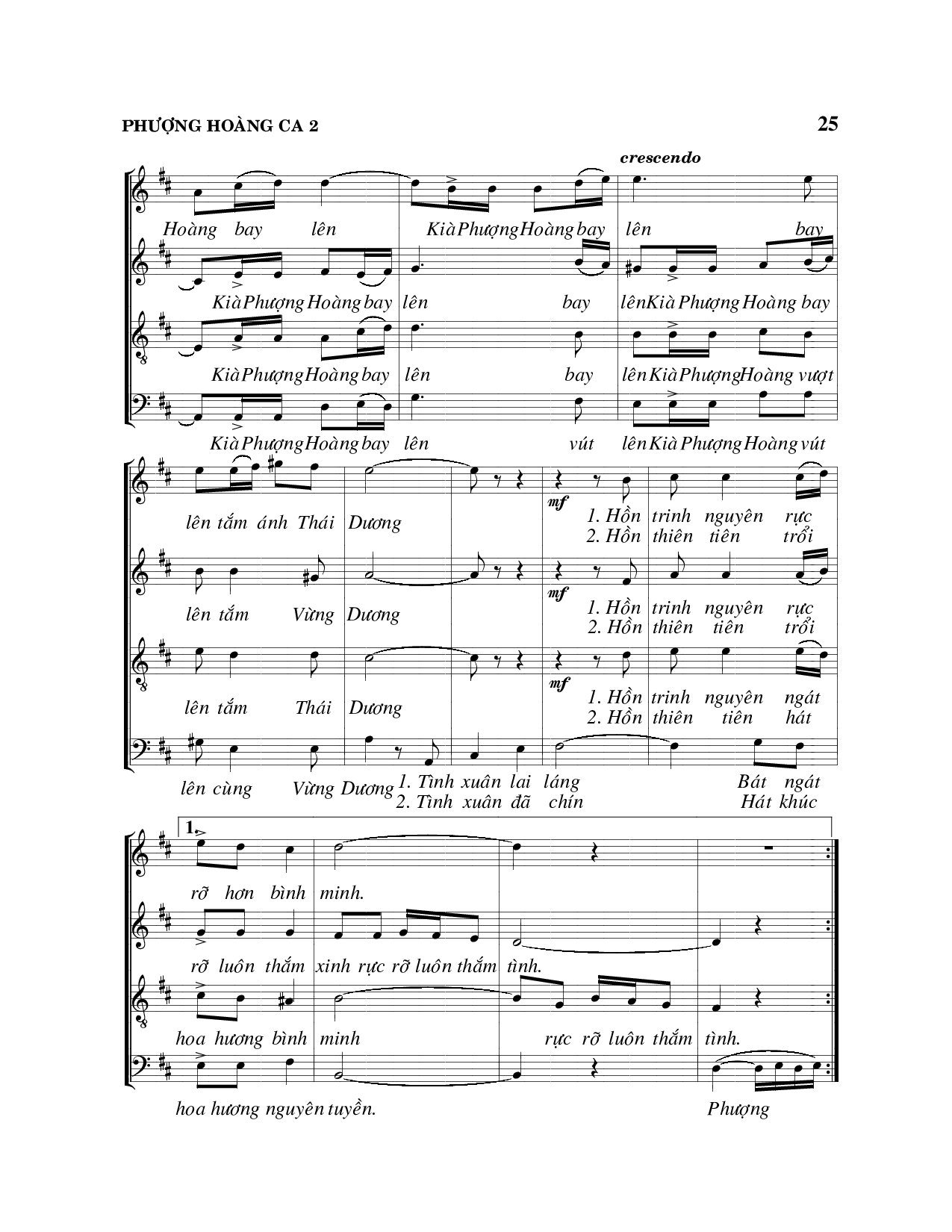 Trang 2 của Sheet nhạc PDF bài hát Phụng hoàng ca - Viết Chung