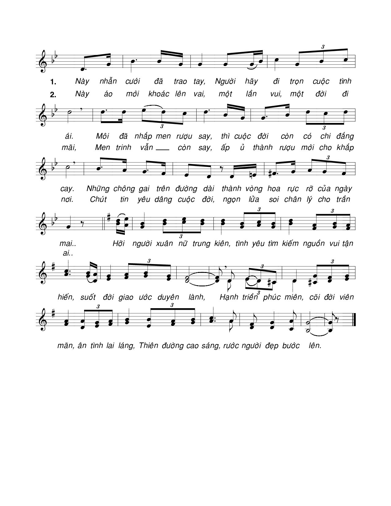 Trang 2 của Sheet nhạc PDF bài hát Xuân trinh - Viết Chung