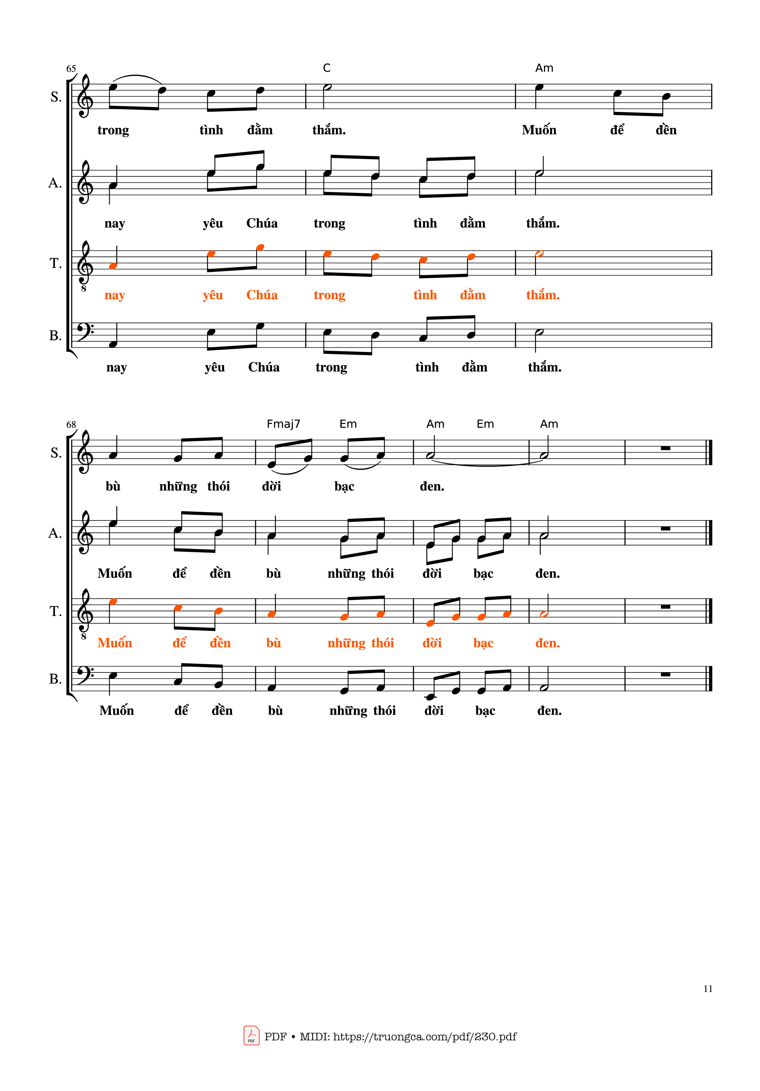 Trang 11 của Sheet nhạc PDF bài hát Bài ca ngàn trùng - Lm. Kim Long