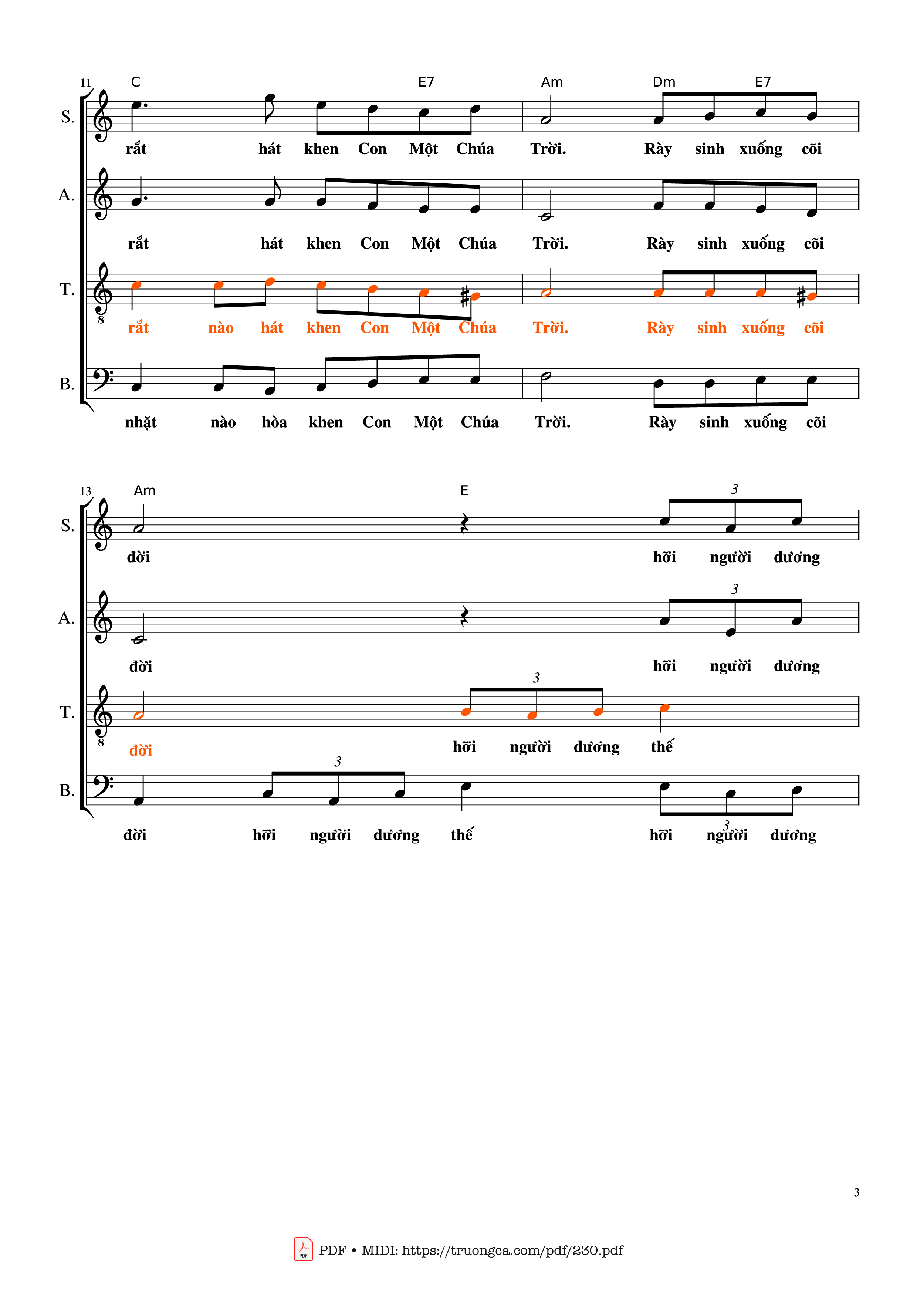 Trang 3 của Sheet nhạc PDF bài hát Bài ca ngàn trùng - Lm. Kim Long