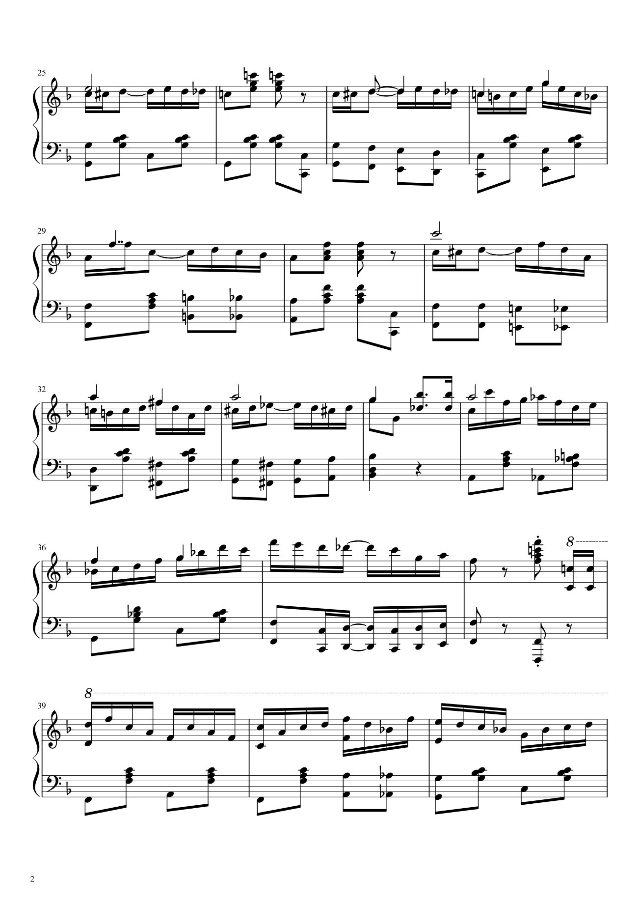 Trang 2 của Sheet nhạc PDF bài hát Happy Birthday To You Sheet Piano Variations - Hazel Nguyen