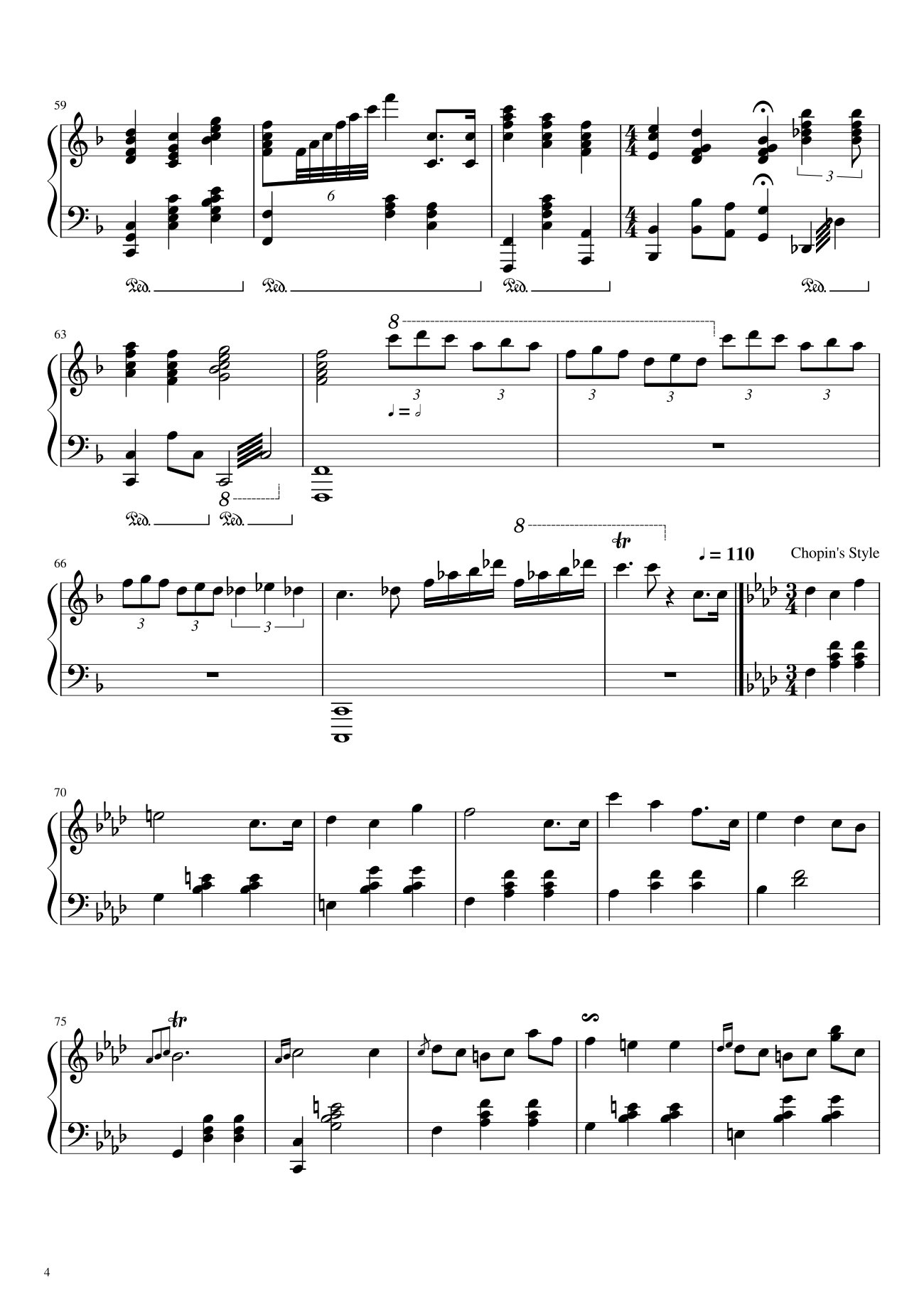 Trang 4 của Sheet nhạc PDF bài hát Happy Birthday To You Sheet Piano Variations - Hazel Nguyen