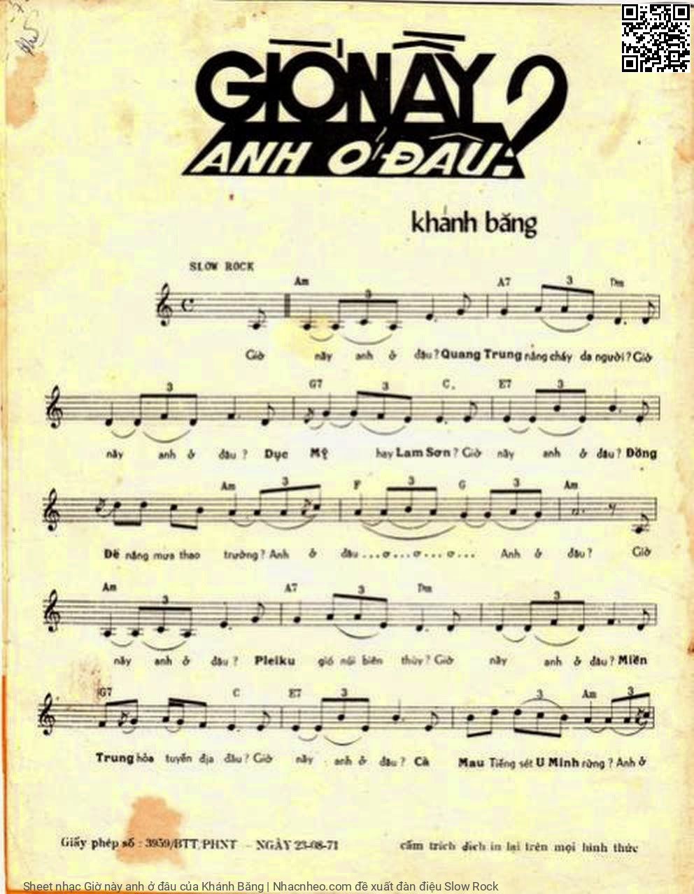 Trang 2 của Sheet nhạc PDF bài hát Giờ này anh ở đâu - Khánh Băng, 1. Giờ  này anh ở  đâu? Quang  Trung nắng cháy da  người. Giờ  này anh ở  đâu? Dục  Mỹ hay Lam  Sơn