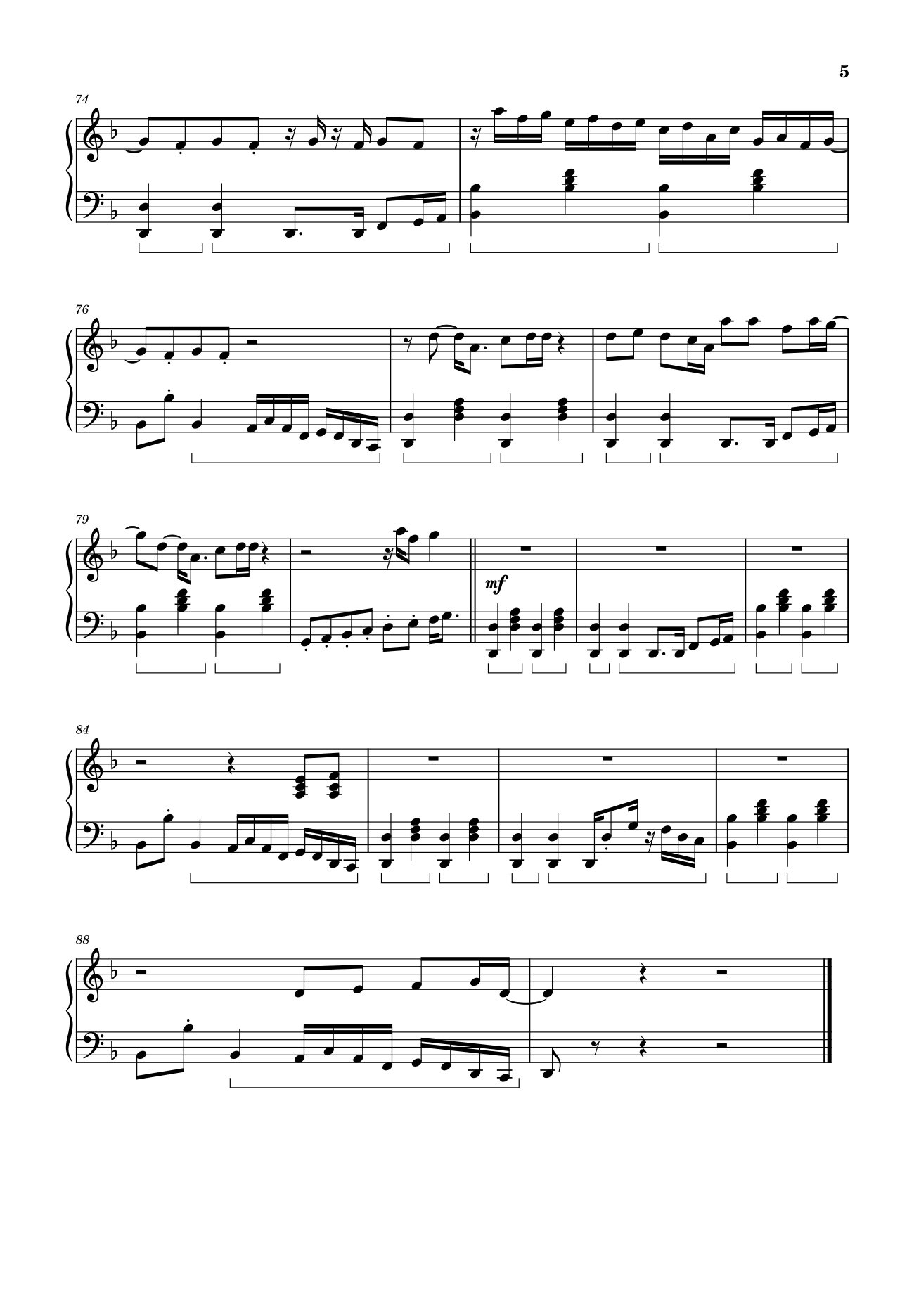 Trang 5 của Sheet nhạc PDF bài hát Standing Next to You Sheet Piano - Jung Kook (BTS)