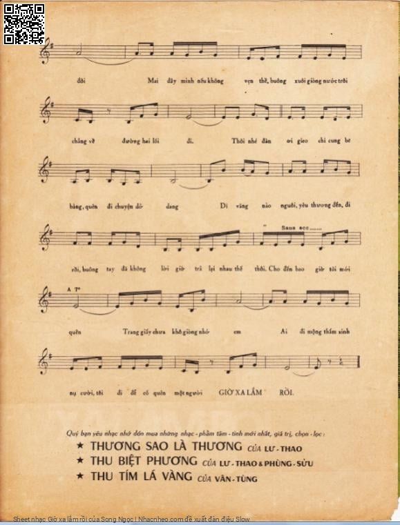 Trang 3 của Sheet nhạc PDF bài hát Giờ xa lắm rồi - Song Ngọc, 1. Khi mới quen thì chưa nói  yêu. Không lẽ đôi  tình chỉ  bấy nhiêu Quen  nhau từ kiếp xa  nào rồi