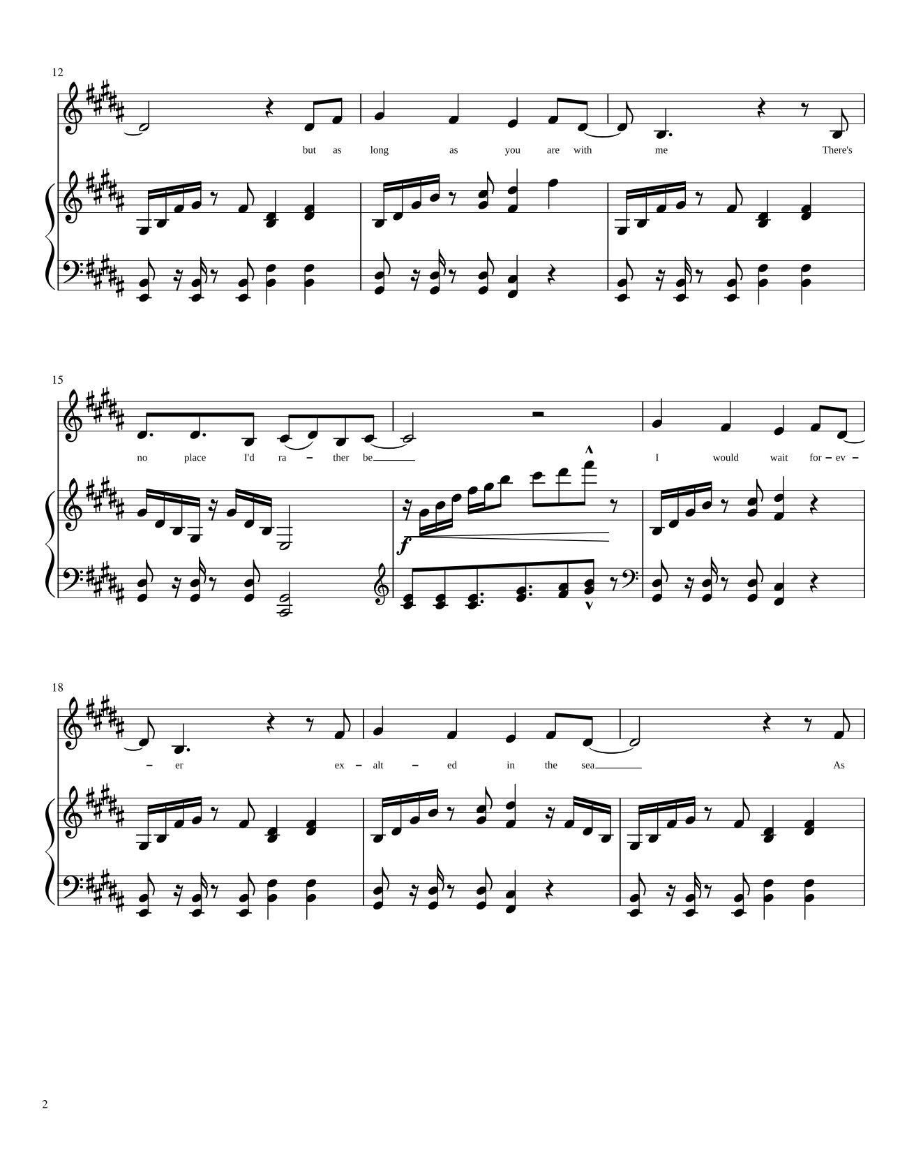 Trang 2 của Sheet nhạc PDF bài hát Rather be Sheet Piano - Trang Lam