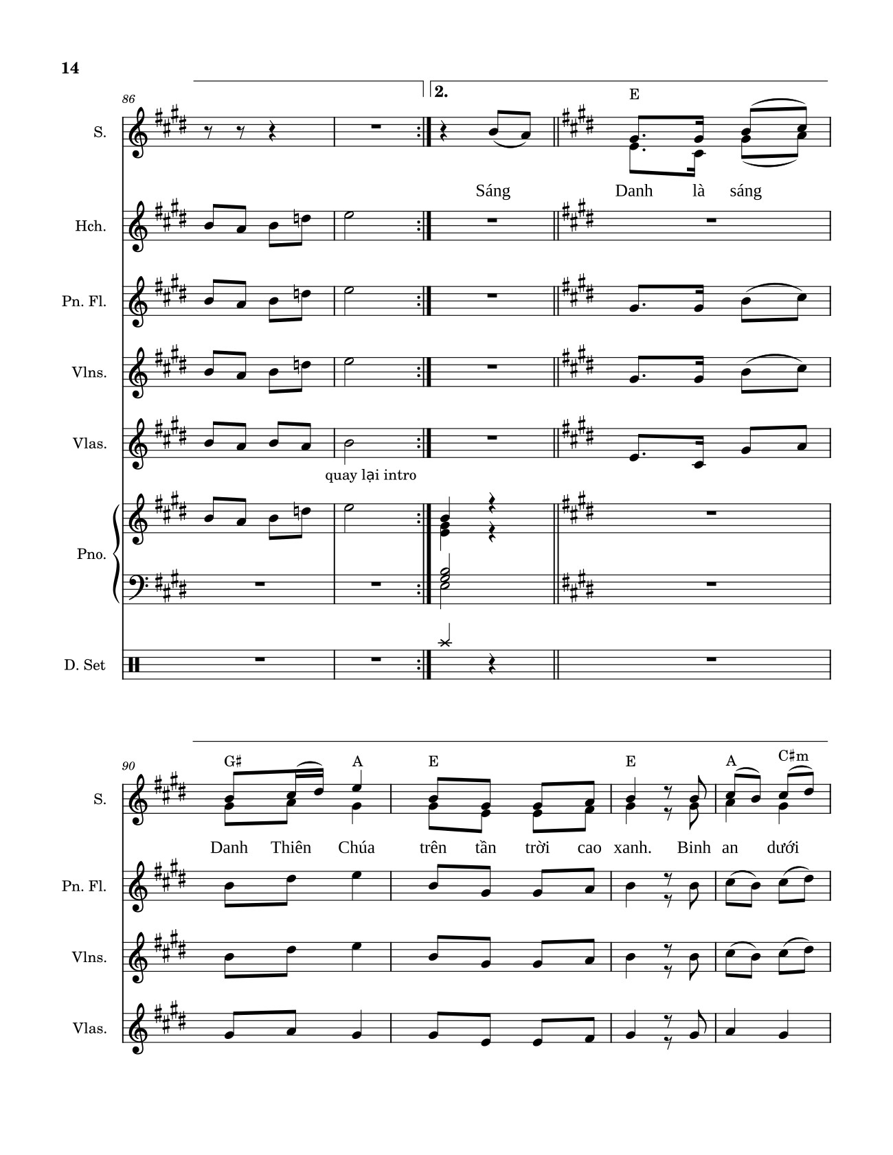 Trang 14 của Sheet nhạc PDF bài hát Chúa Ra đời (Hợp xướng) - Nguyễn Quang Hưng 