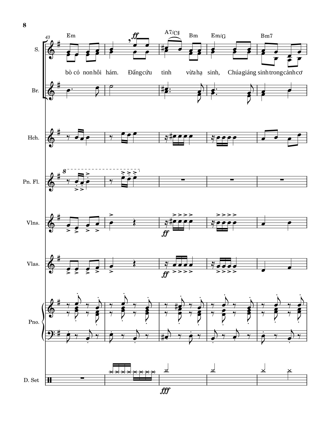 Trang 8 của Sheet nhạc PDF bài hát Chúa Ra đời (Hợp xướng) - Nguyễn Quang Hưng 