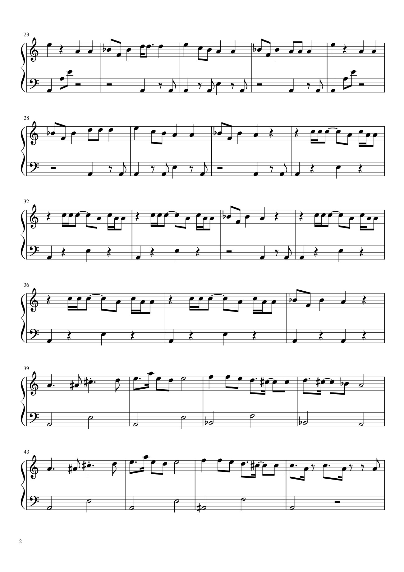 Trang 2 của Sheet nhạc PDF bài hát HOW YOU LIKE THAT Sheet Piano - Veeroonaa