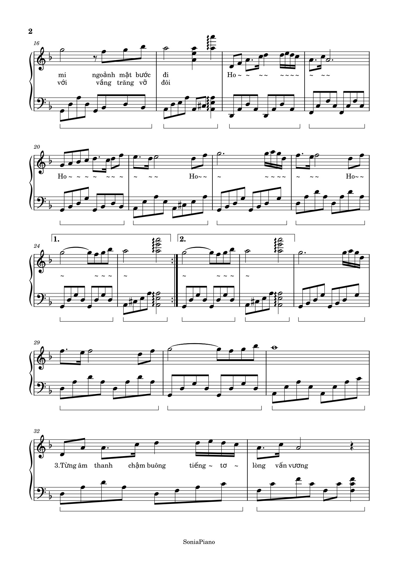 Trang 2 của Sheet nhạc PDF Piano bài hát Tay Trái Chỉ Trăng Sheet Piano - Phương Thy