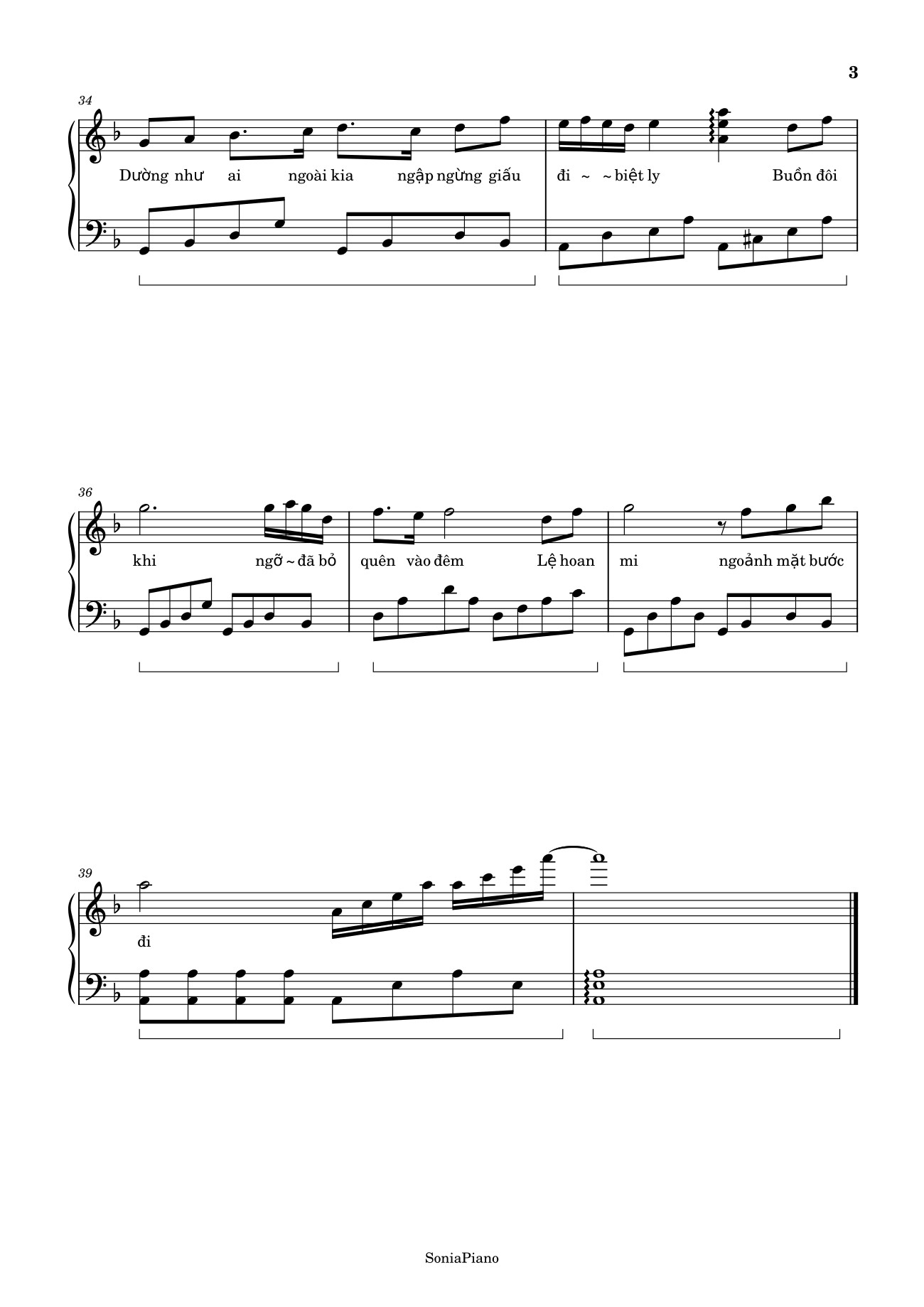 Trang 3 của Sheet nhạc PDF Piano bài hát Tay Trái Chỉ Trăng Sheet Piano - Phương Thy