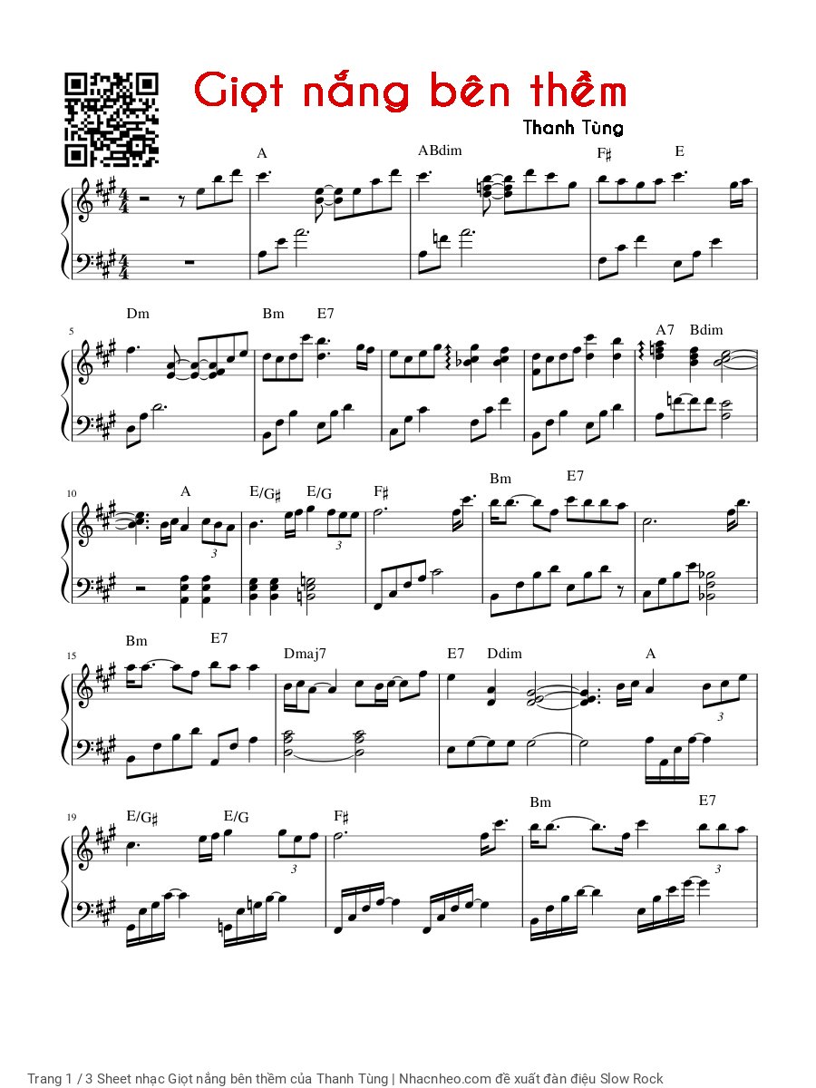 XIn mời tải sheet nhạc và sheet Piano Solo, Trang 1