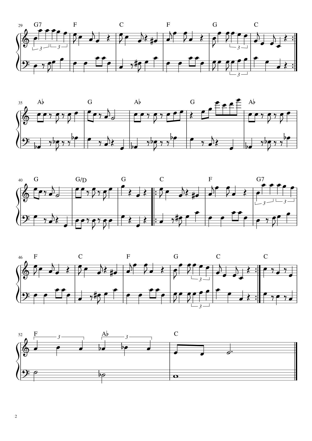Trang 2 của Sheet nhạc PDF bài hát Super Mario Bros. : Main Theme Sheet Piano - WildMojarras