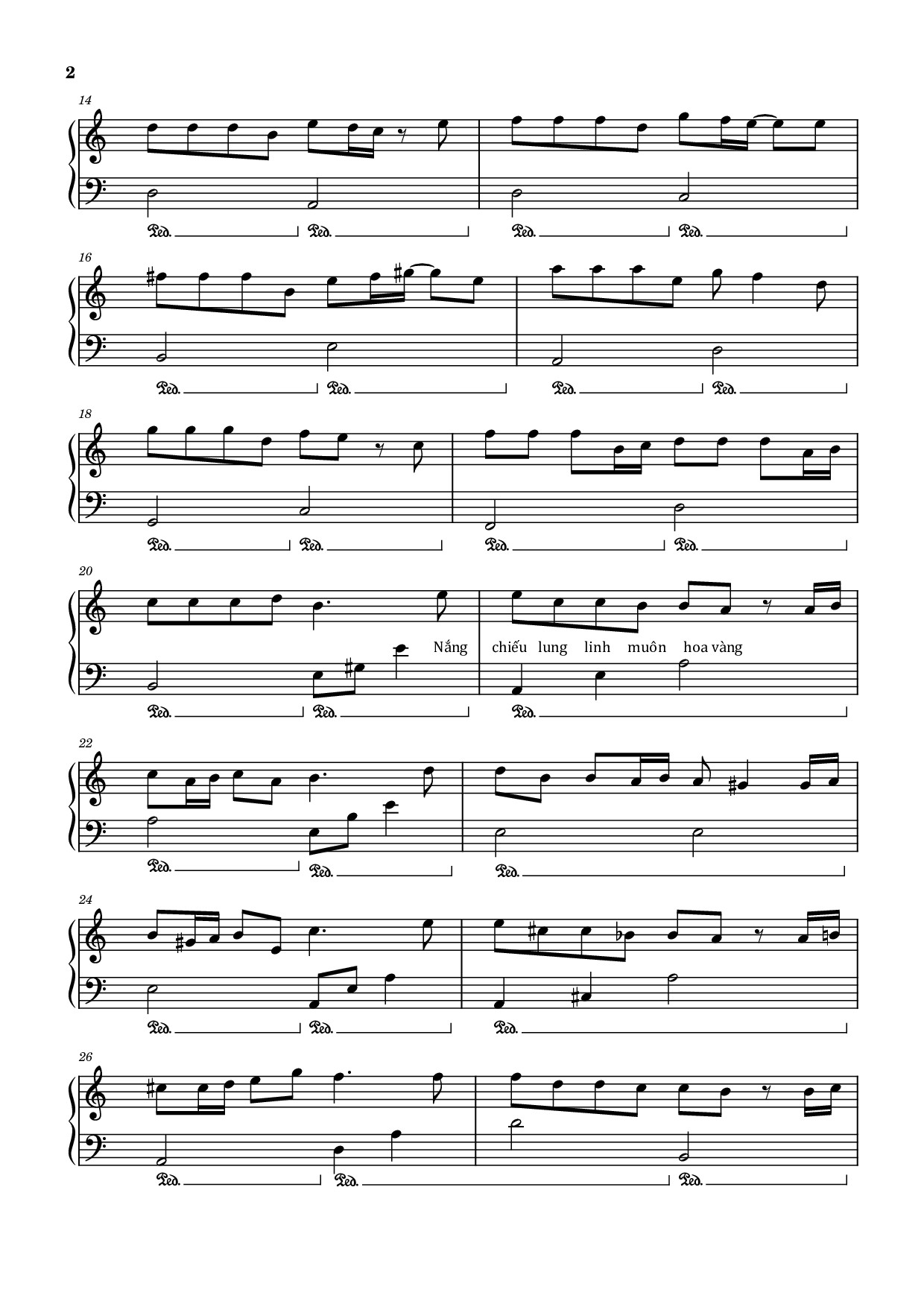 Trang 2 của Sheet nhạc PDF bài hát Điệp khúc mùa xuân (piano easy) - Quốc Dũng