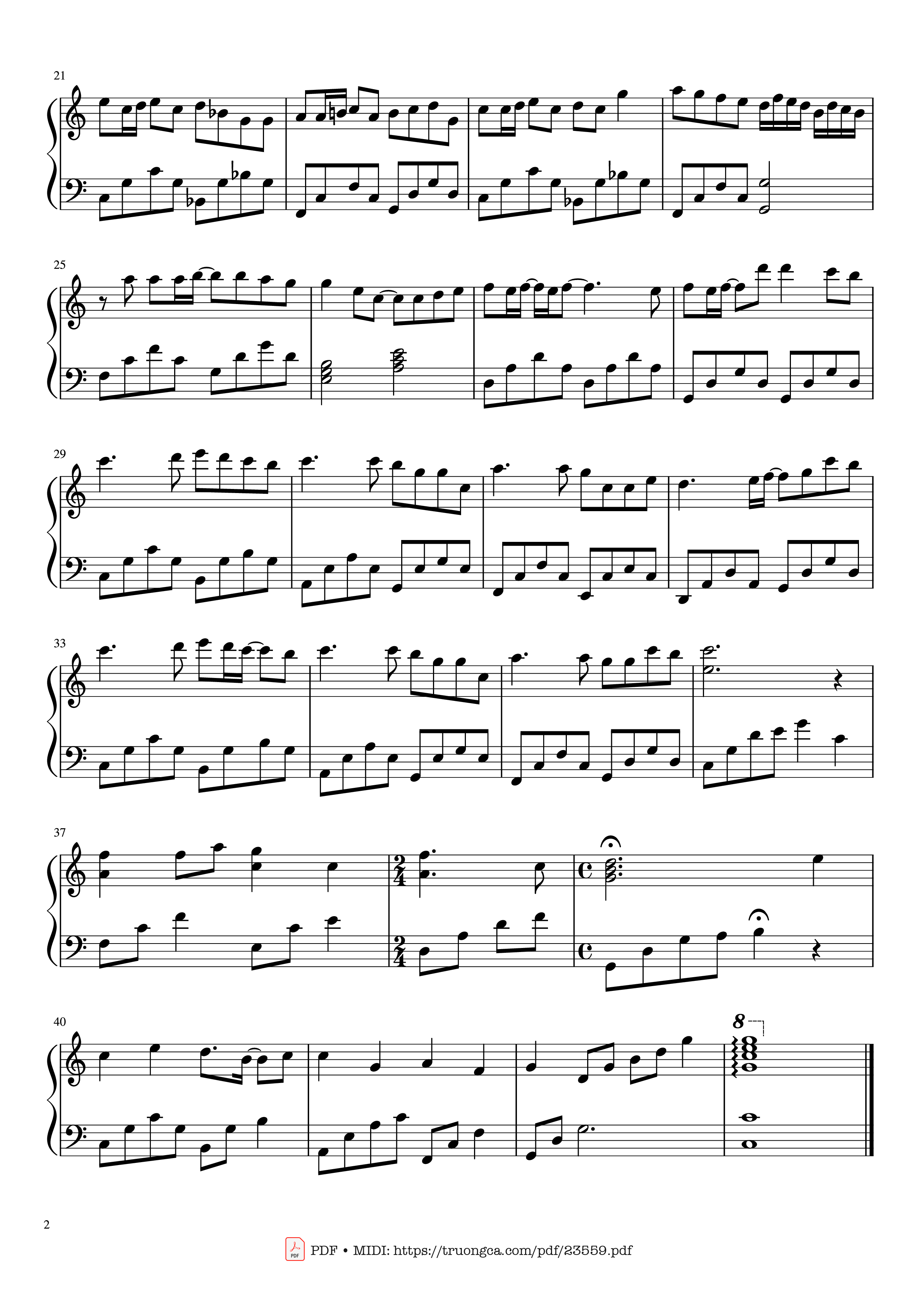 Trang 2 của Sheet nhạc PDF bài hát Proud Of You Sheet Piano - Aima Napoletana